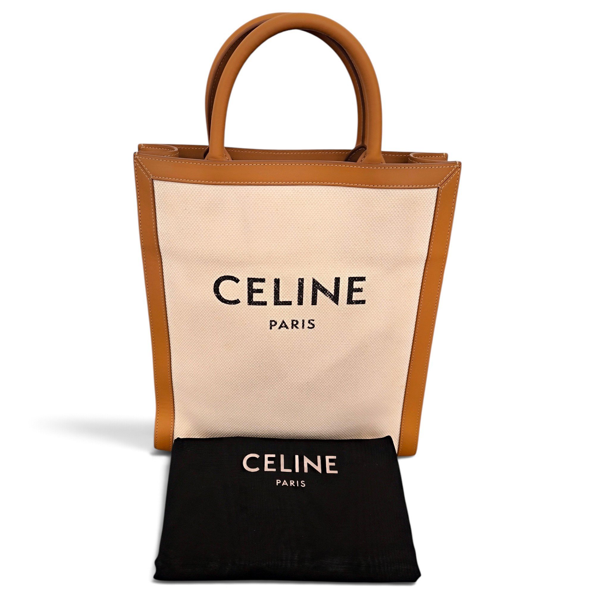 Cabas Vertical leather tote