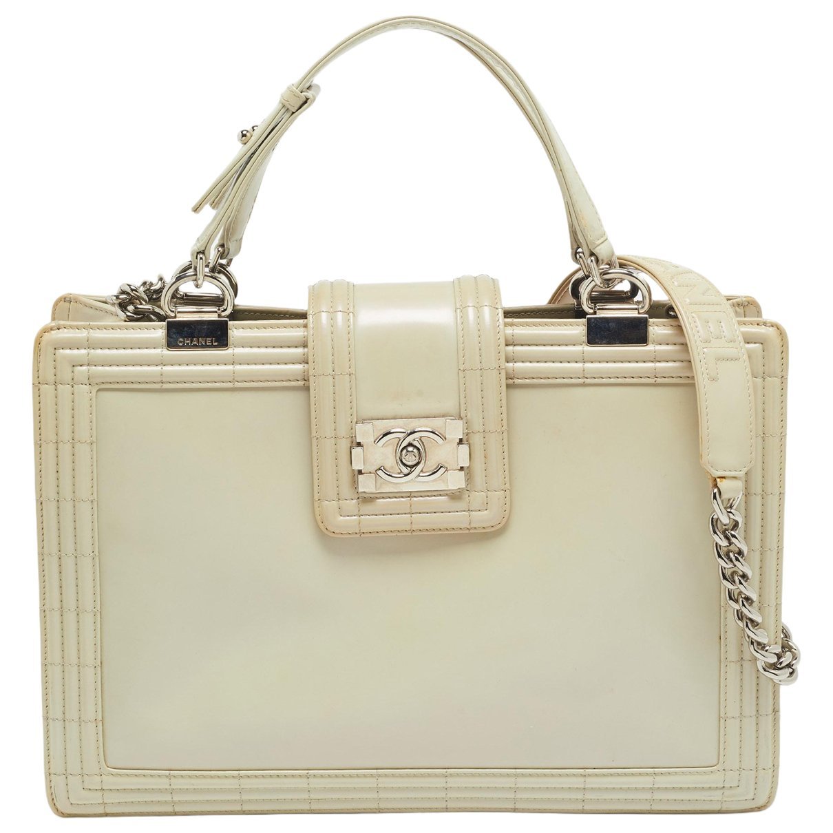 Boy patent leather tote