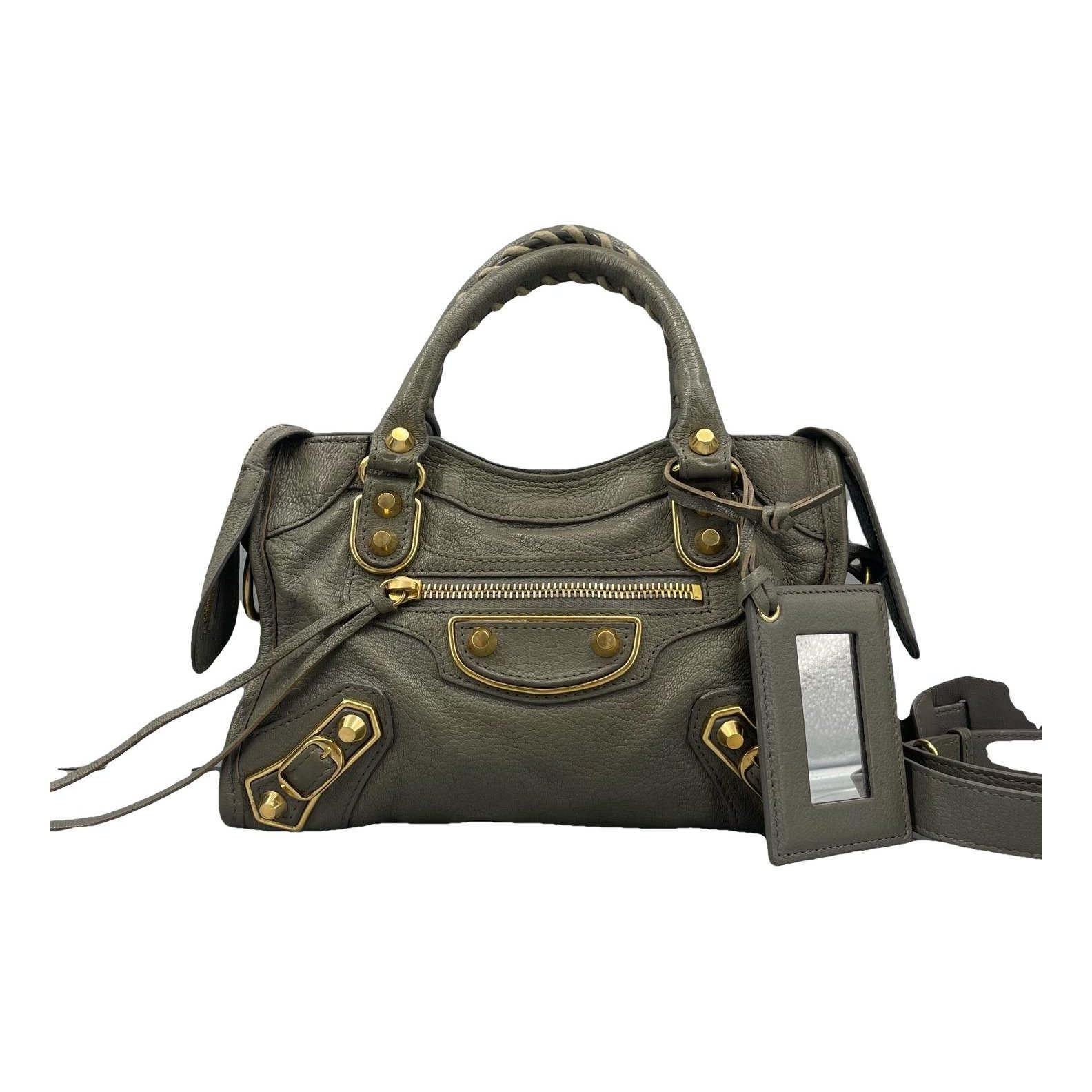 City leather handbag