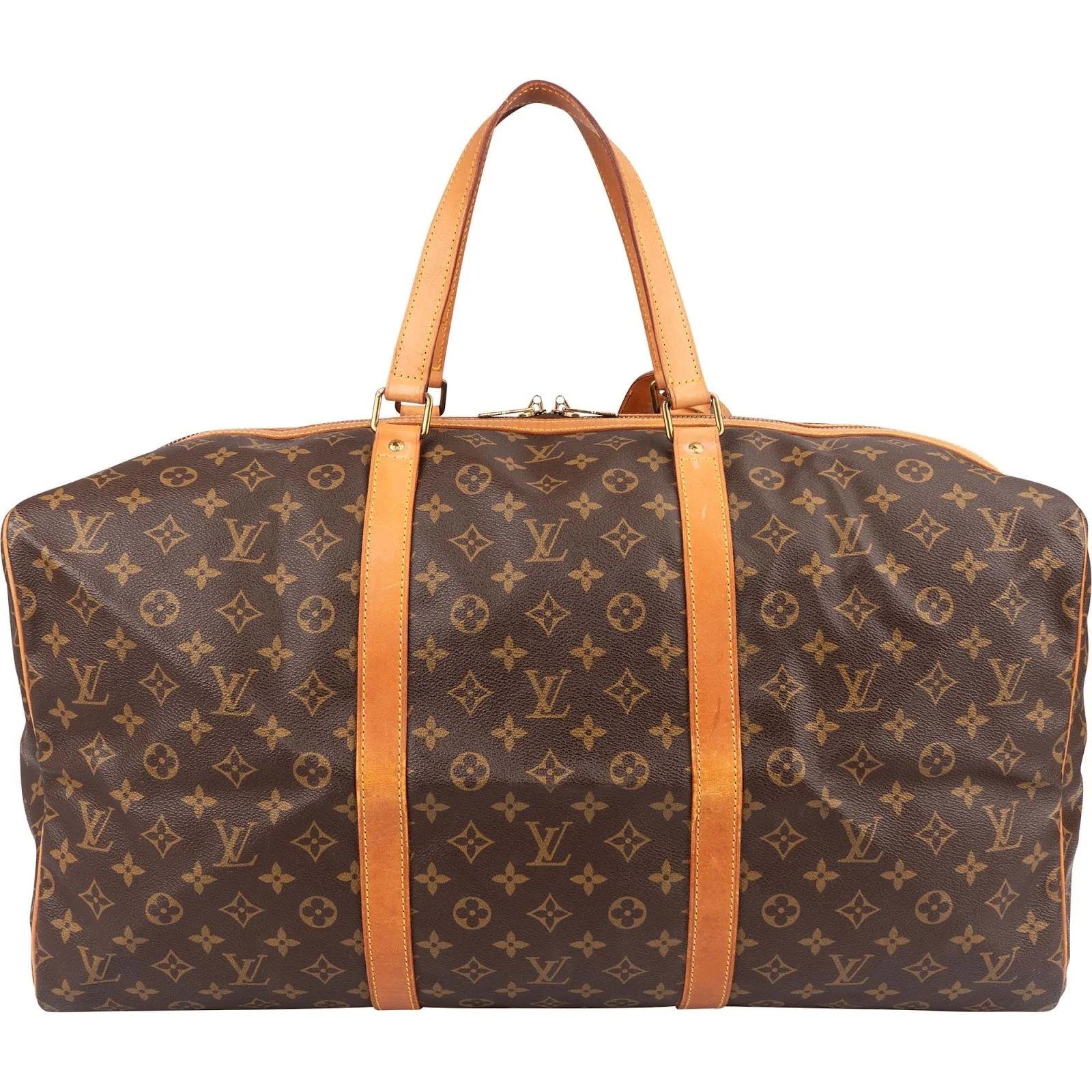 Sac souple leather travel bag