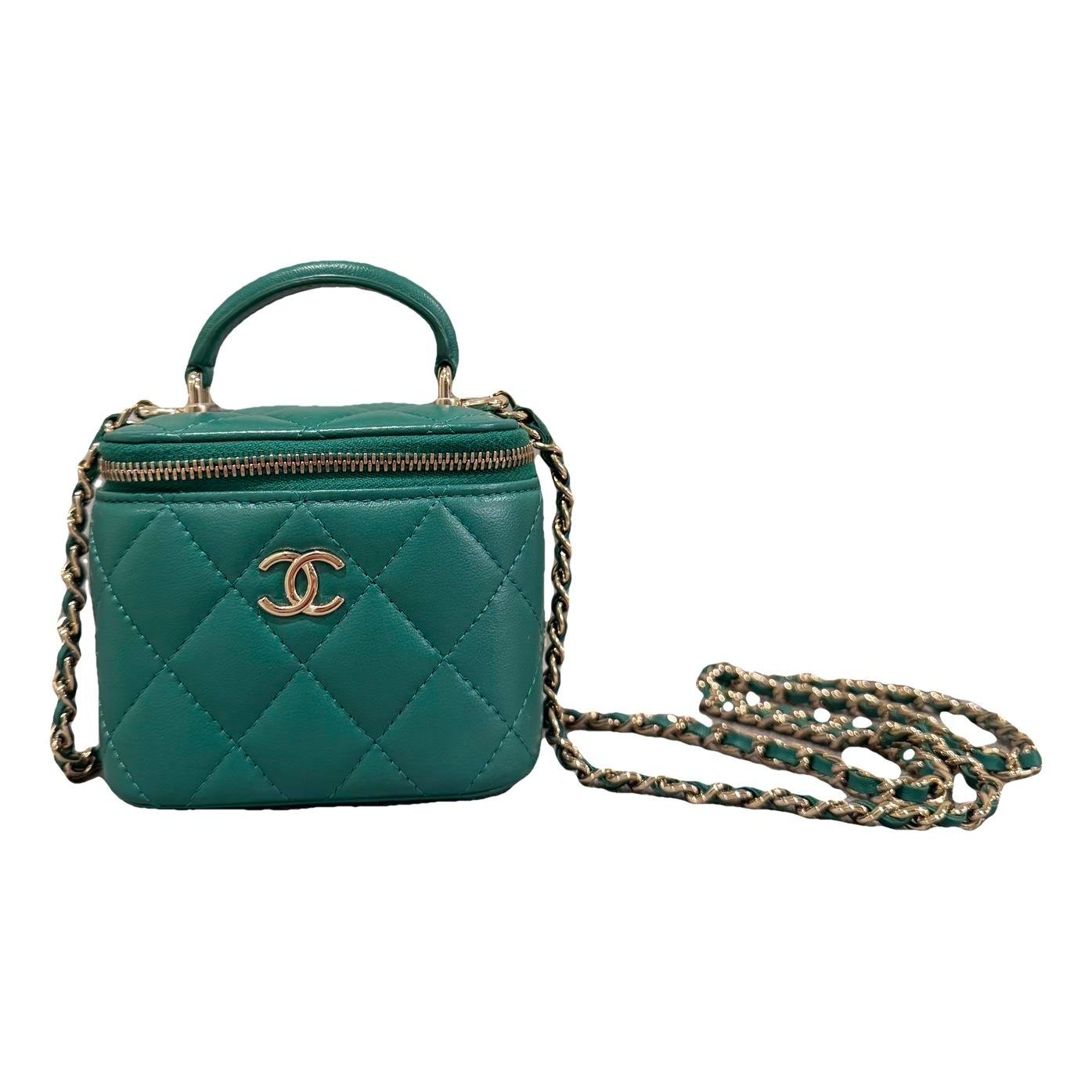 Vanity leather handbag