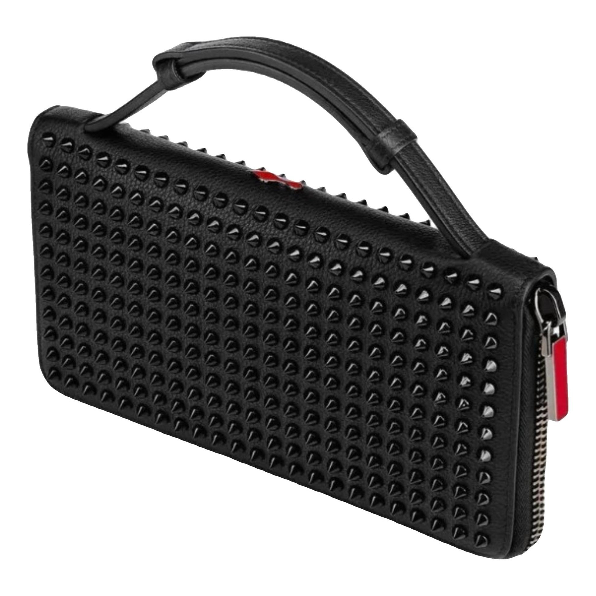 Leather clutch bag