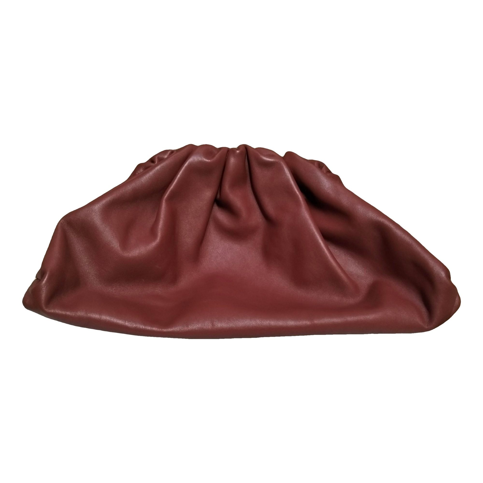 Pouch leather clutch bag