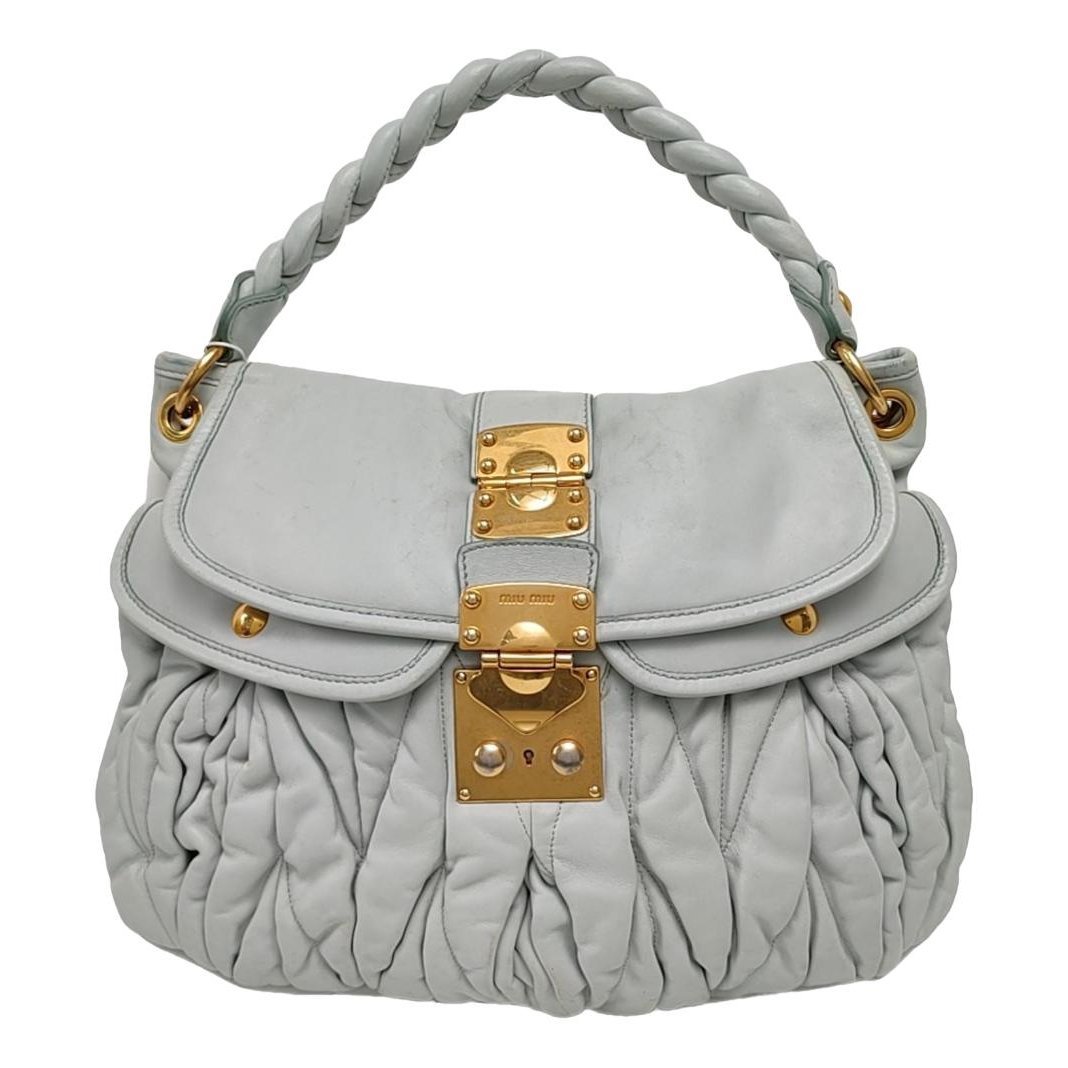 Coffer leather handbag