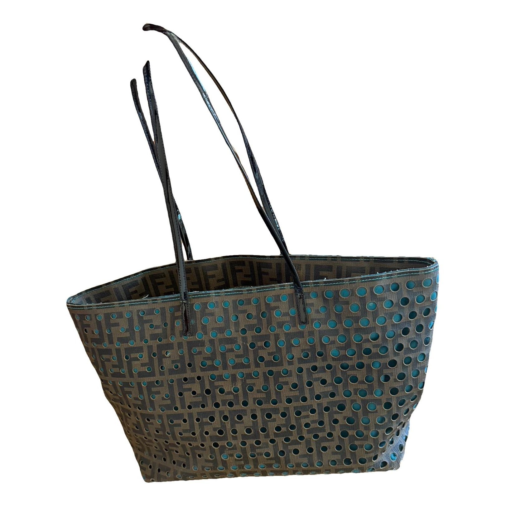Roll Bag patent leather tote
