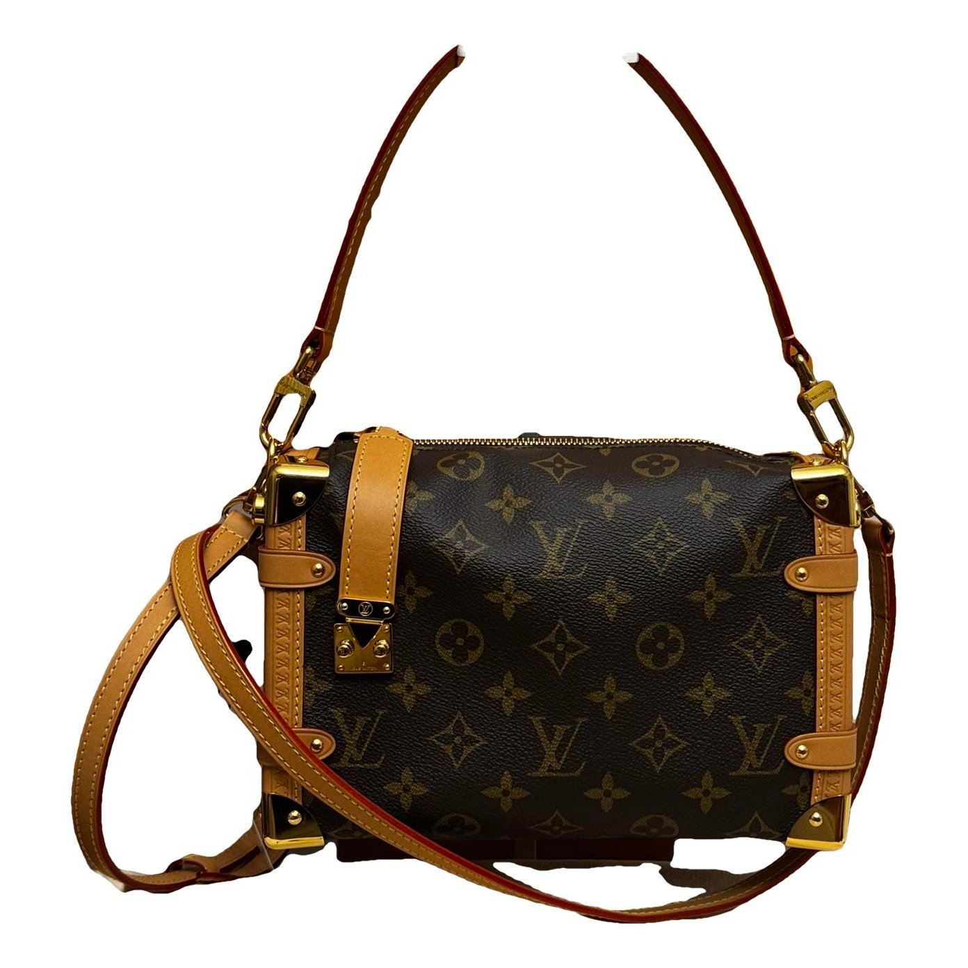 Side Trunk leather handbag
