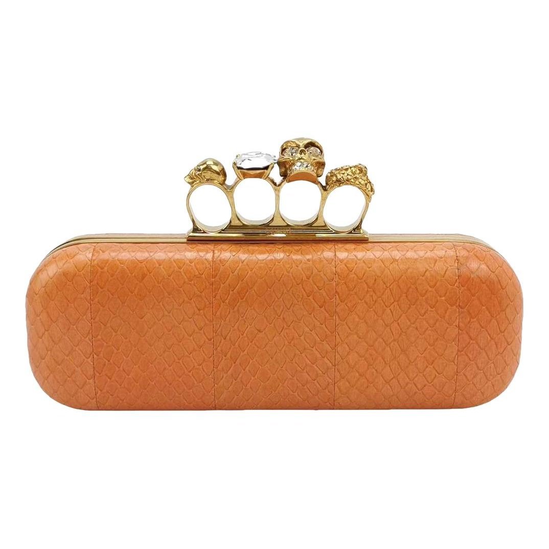 Alexander McQueen Knuckle leather clutch bag