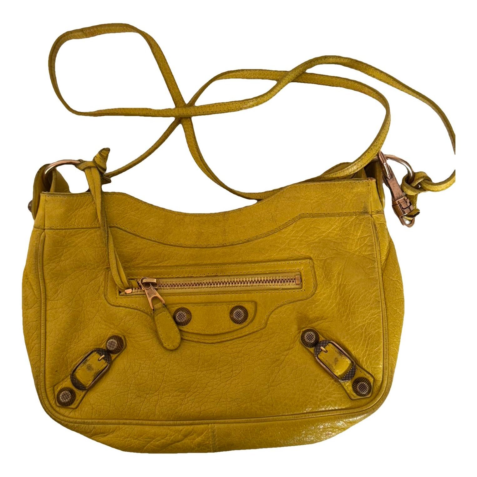 Hip leather crossbody bag