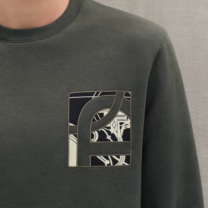 Vert Chrome "Ex-libris" Crewneck Sweater