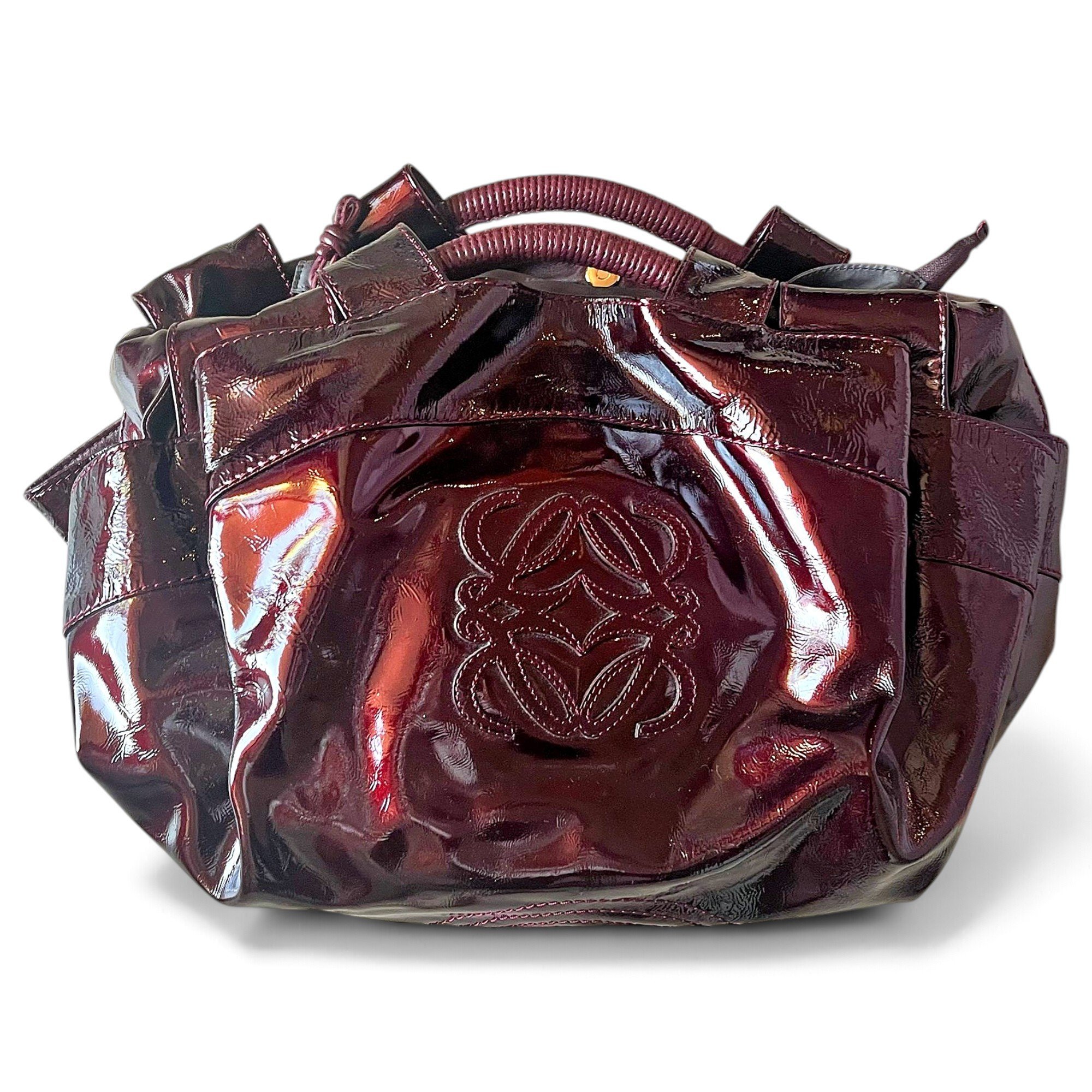 Paseo patent leather handbag