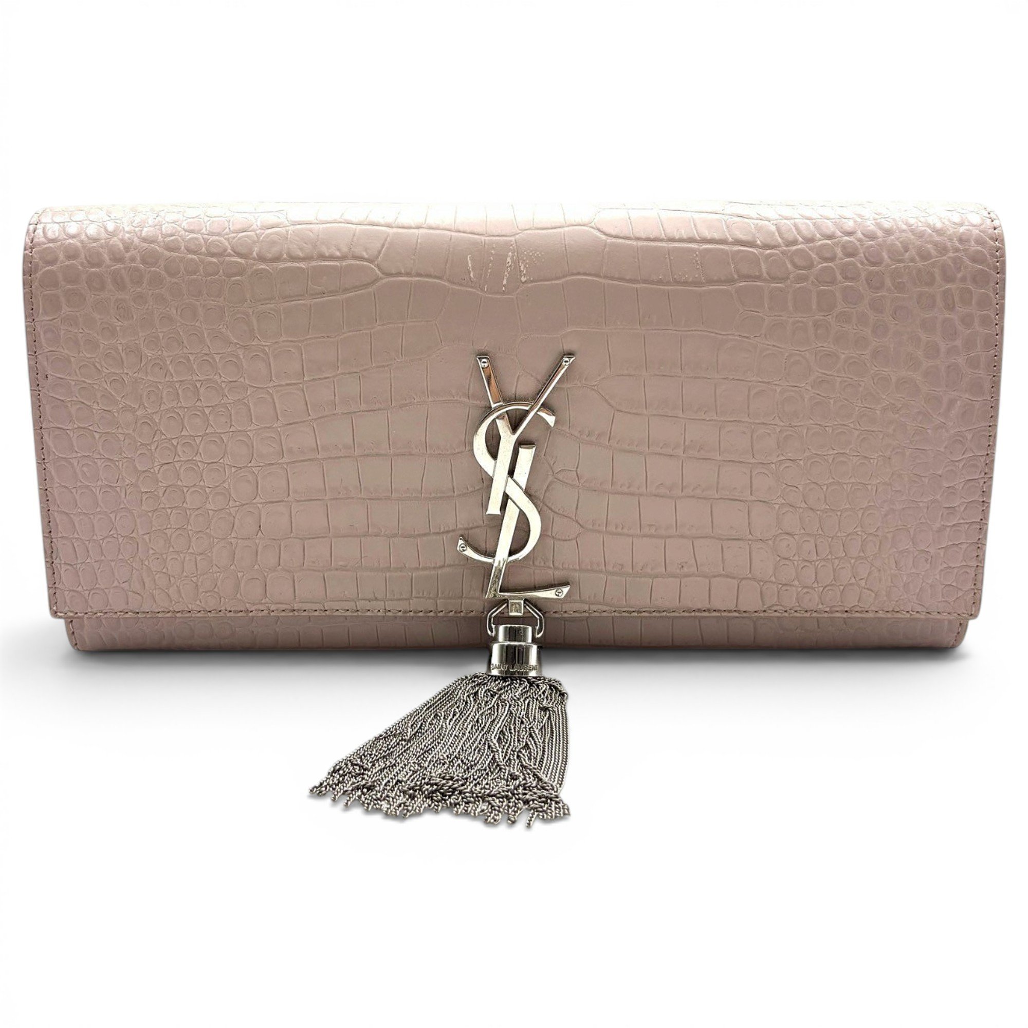 Leather clutch bag