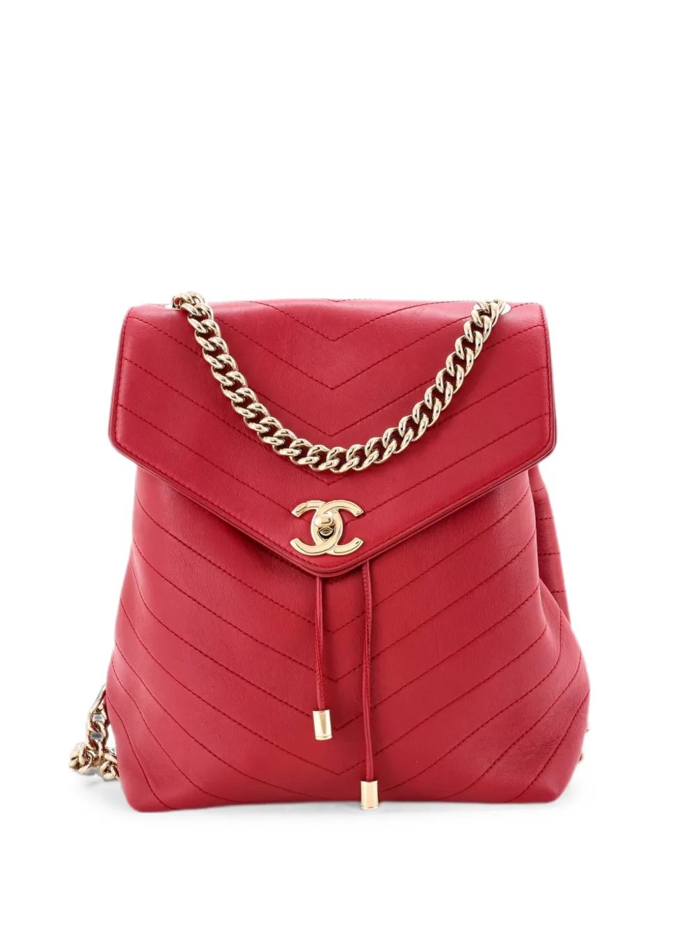 Coco Chevron Stitched Calfskin Small backpack