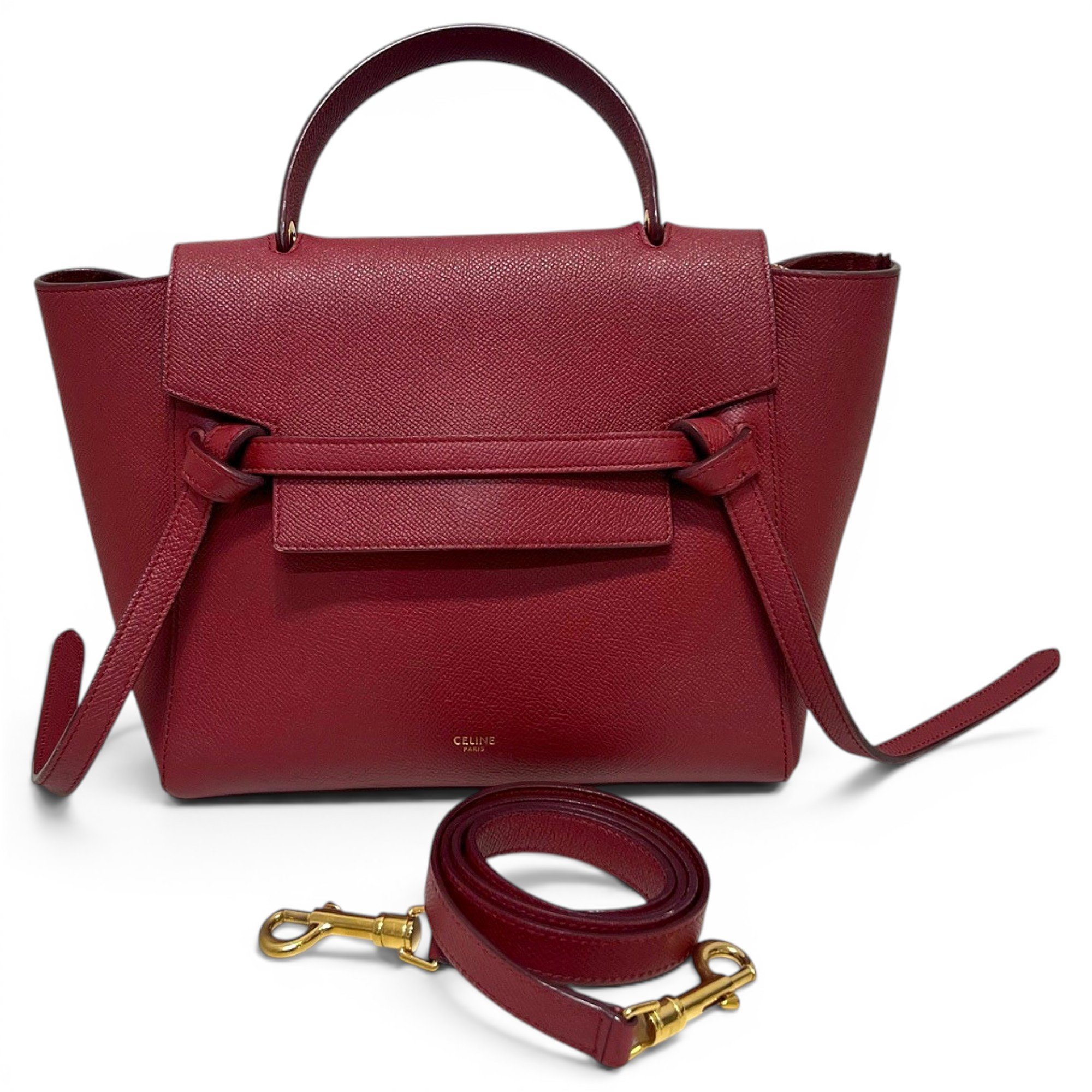 Belt leather handbag