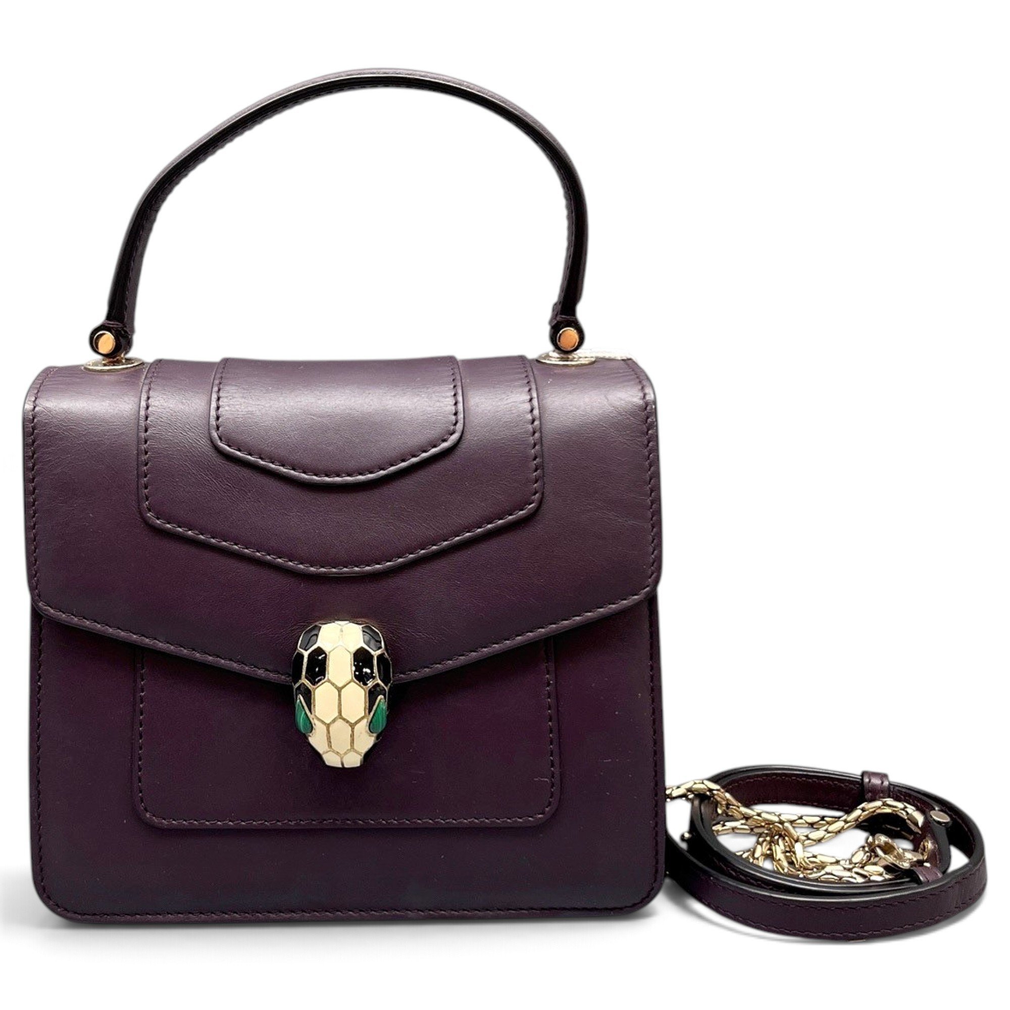 Serpenti leather handbag