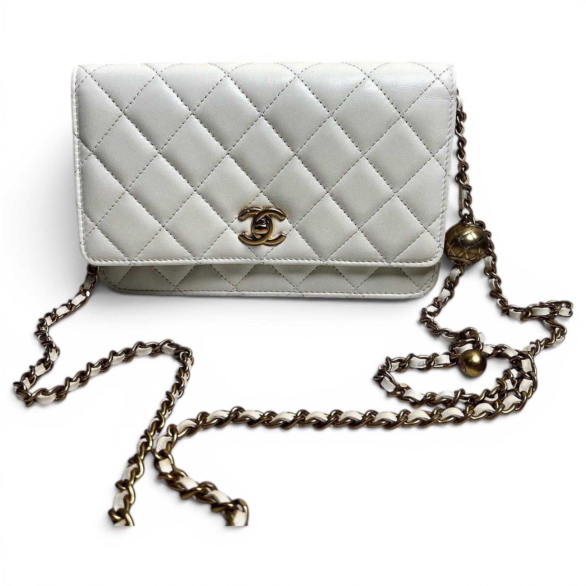 Wallet On Chain leather handbag
