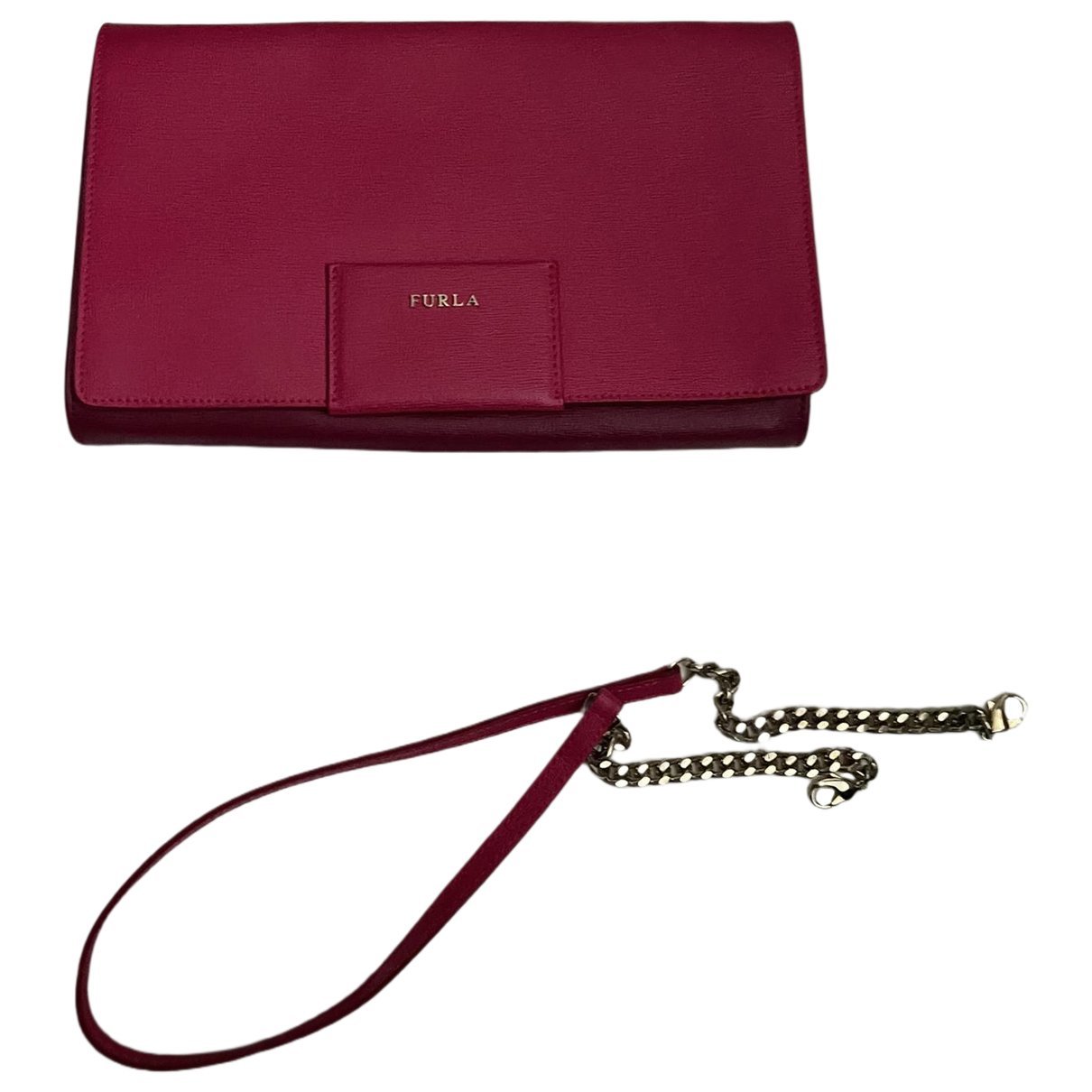 Leather clutch bag
