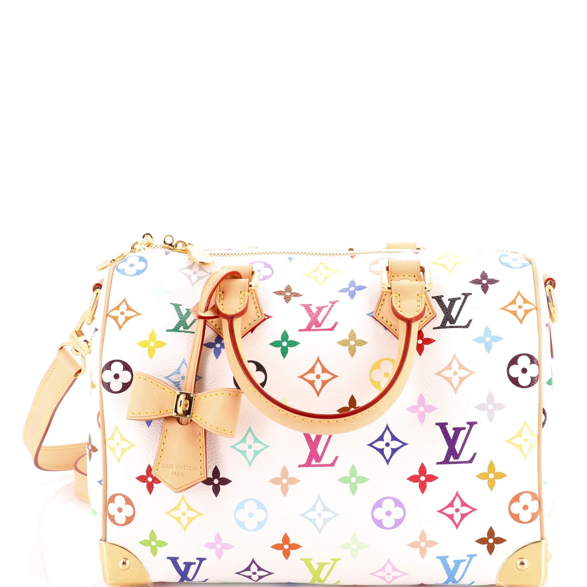 x Takashi Murakami Speedy Soft Bandouliere Bag Monogram Multicolor 25