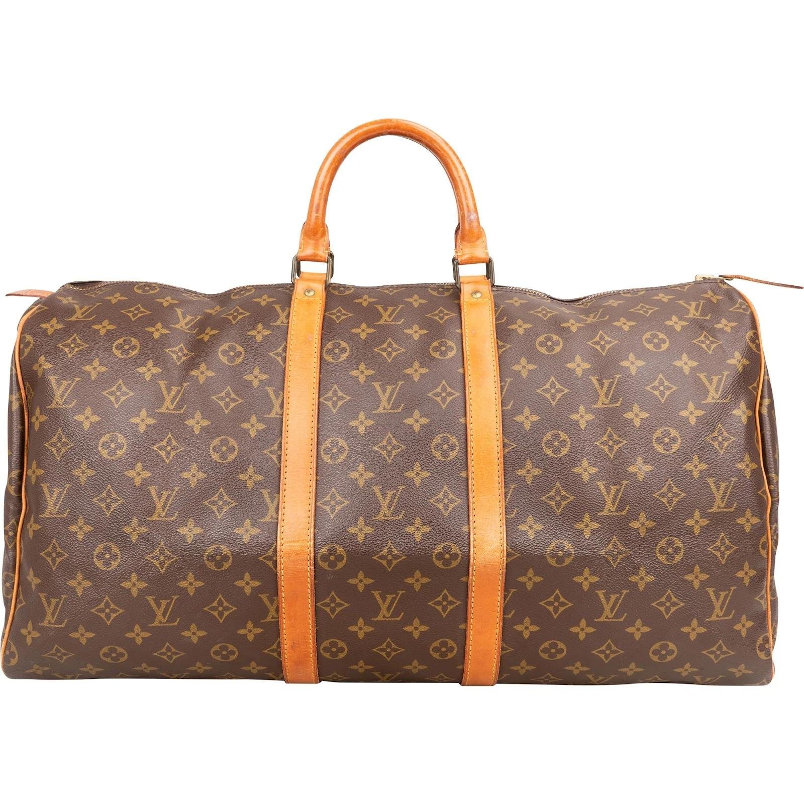 Keepall leather travel bag