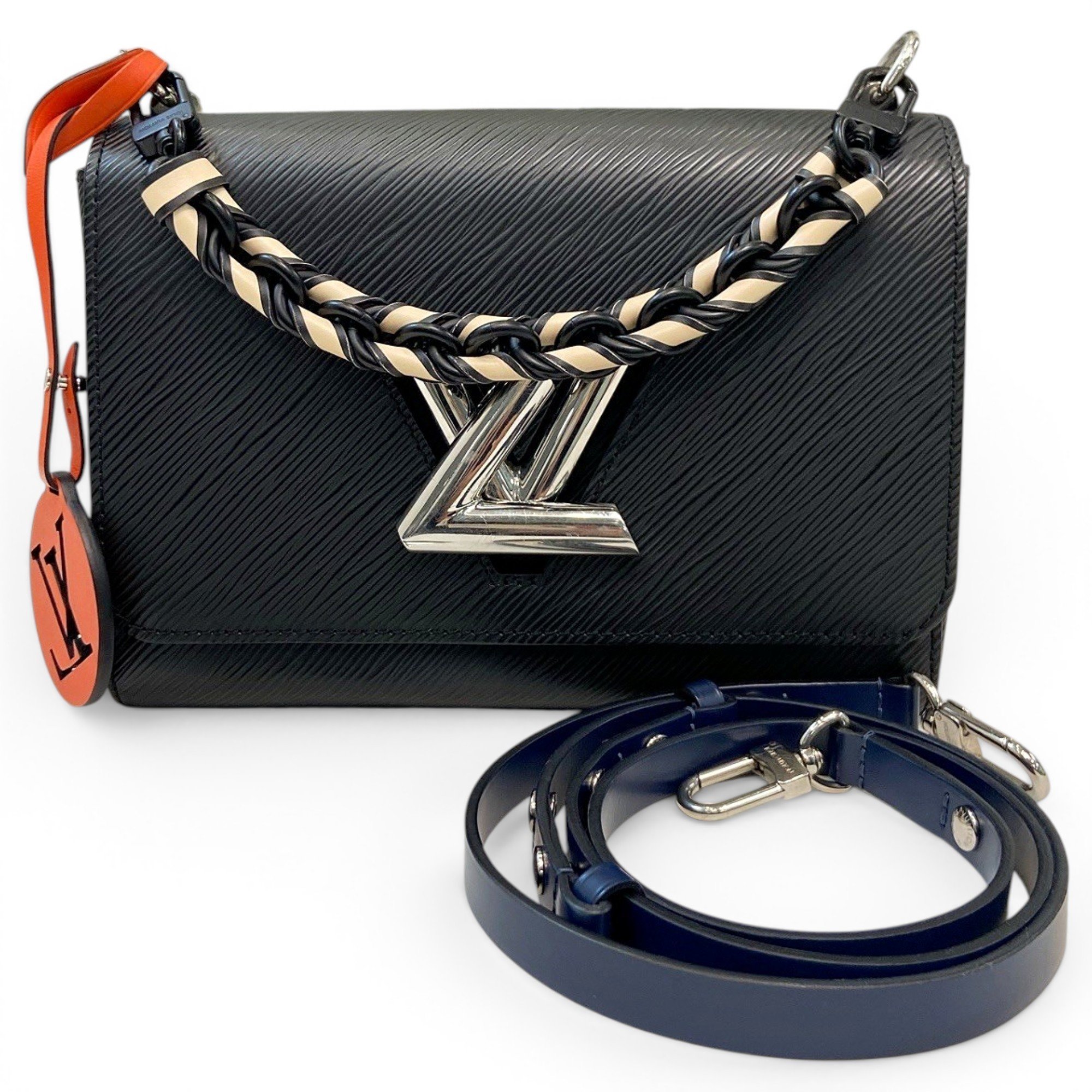 Twist leather handbag