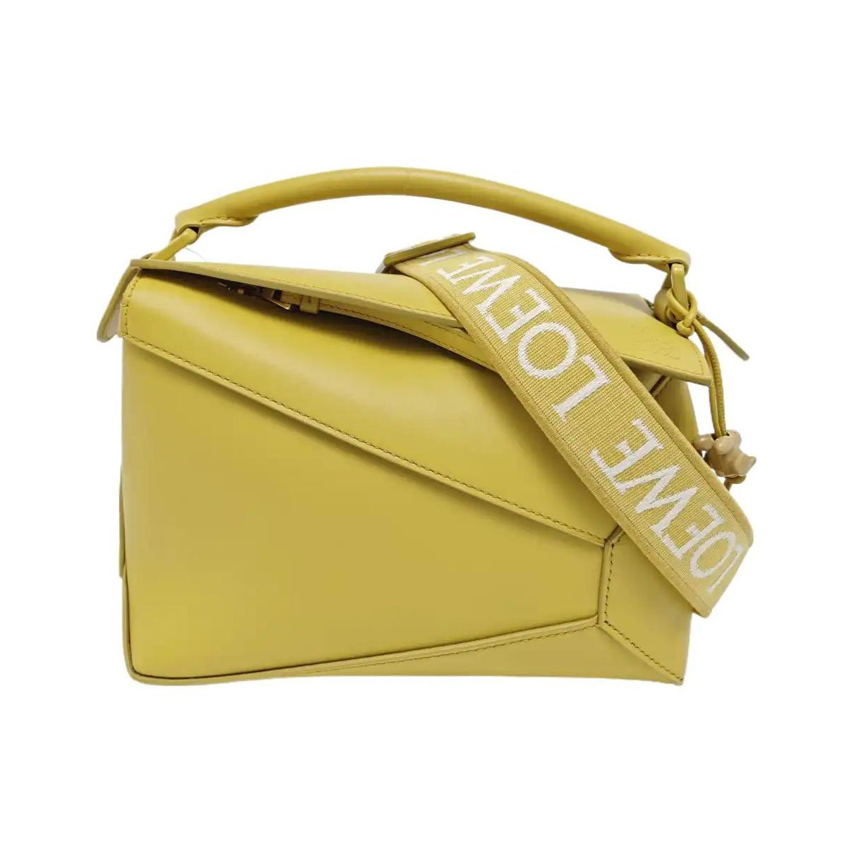 Puzzle leather handbag