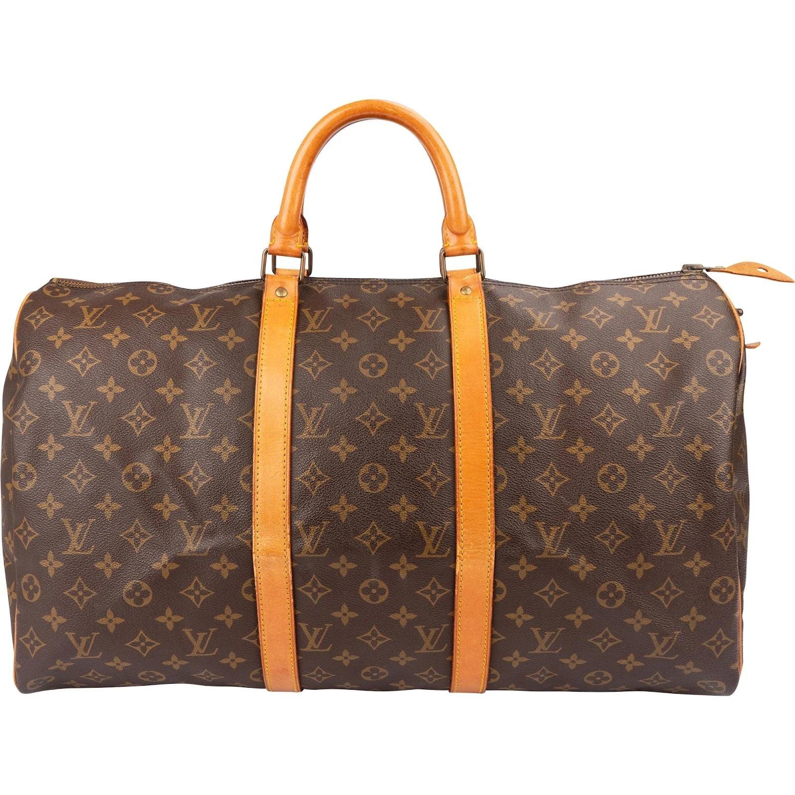 Keepall leather travel bag