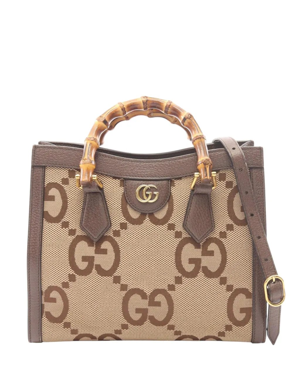 2000-2015 Medium Jumbo GG Canvas Bamboo Diana satchel