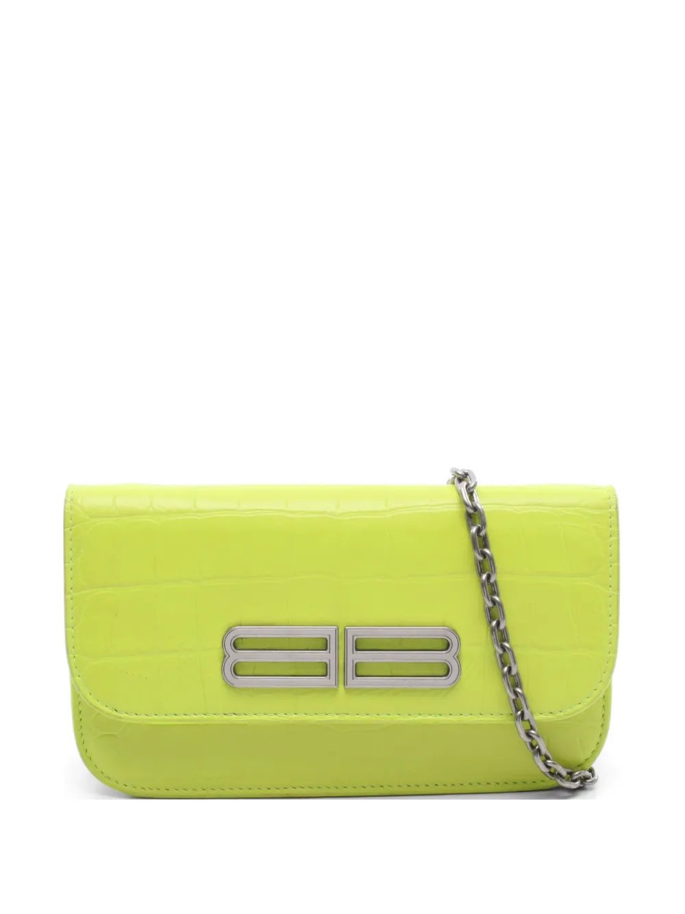 2000s Gossip croc-embossed leather shoulder bag