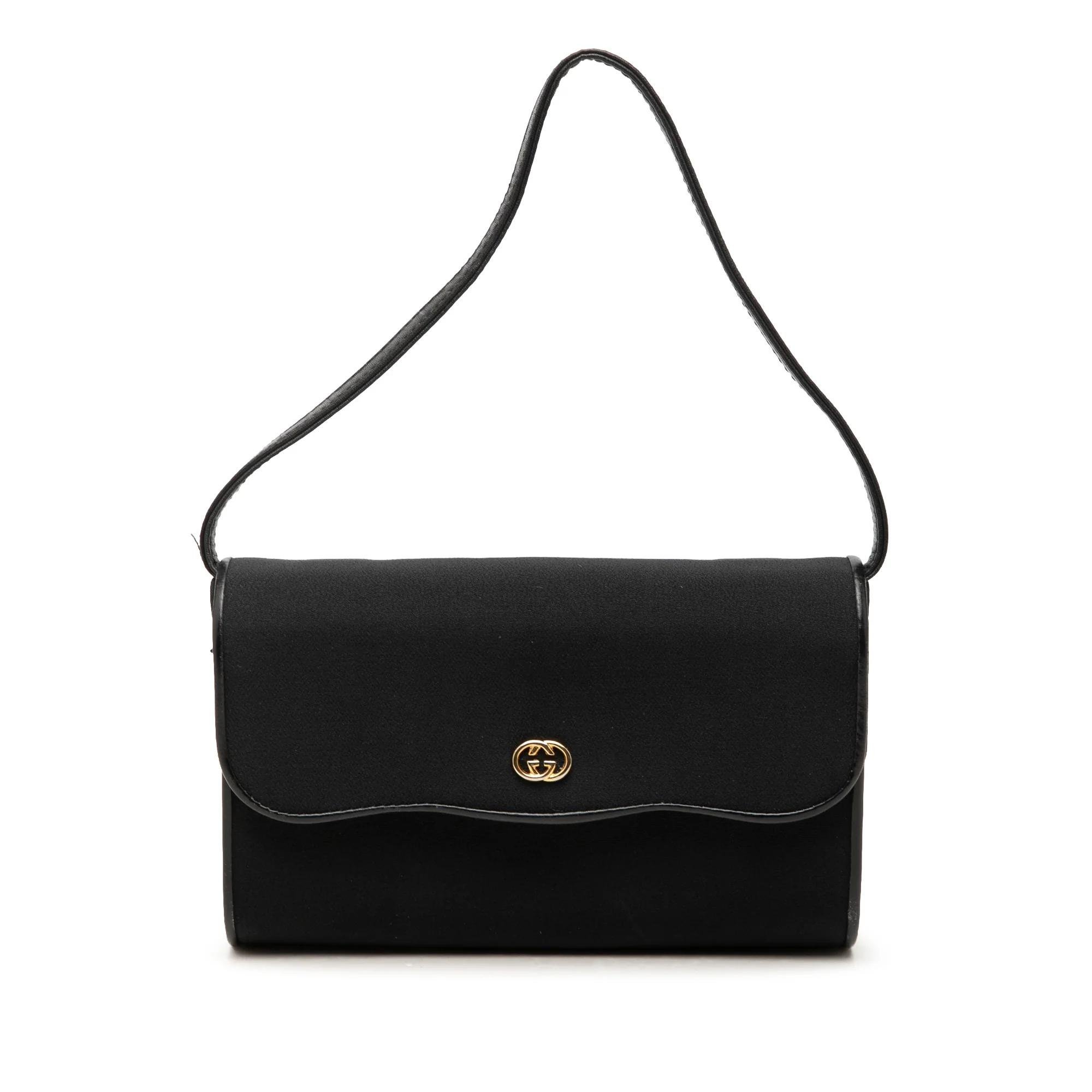 Interlocking leather handbag