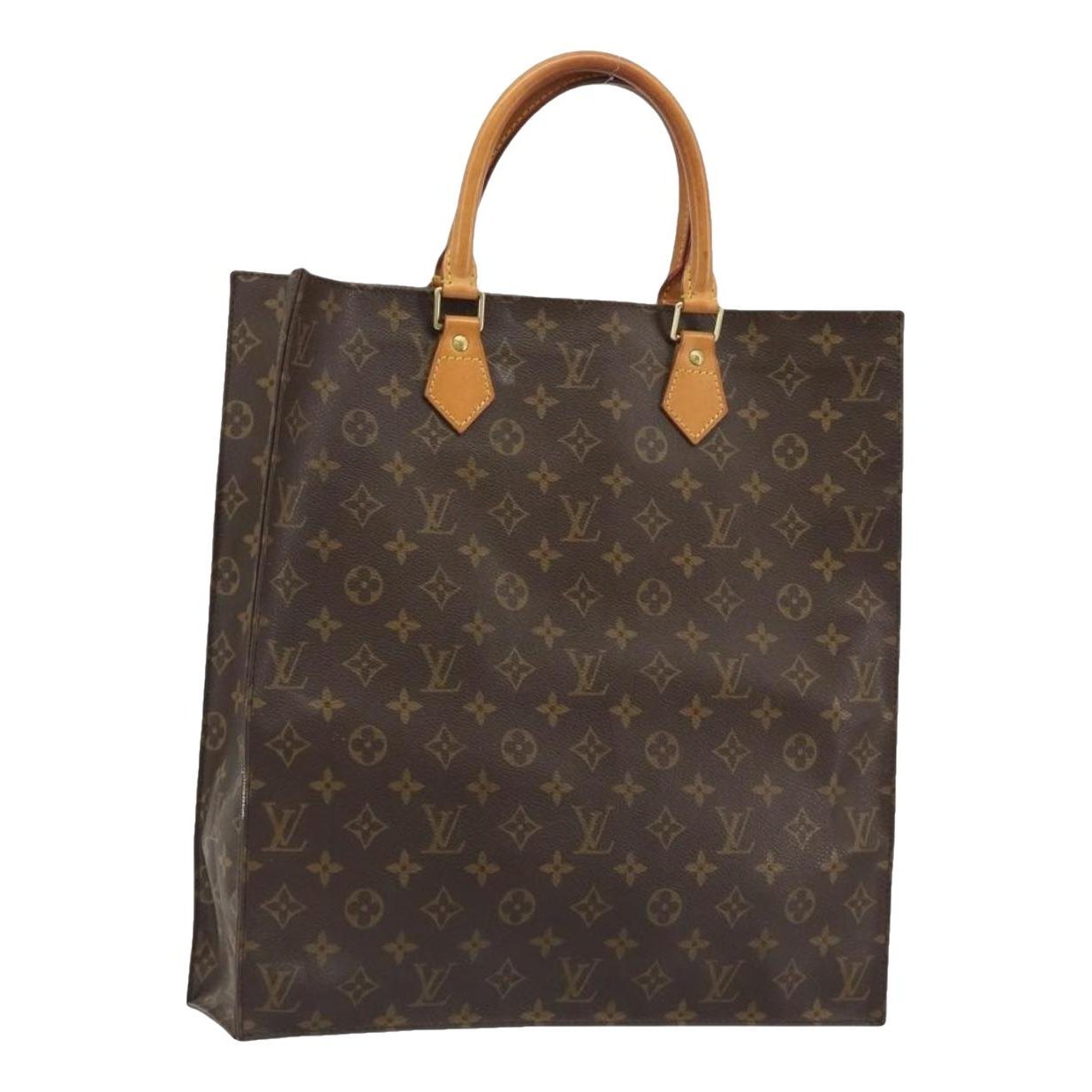 Plat leather handbag