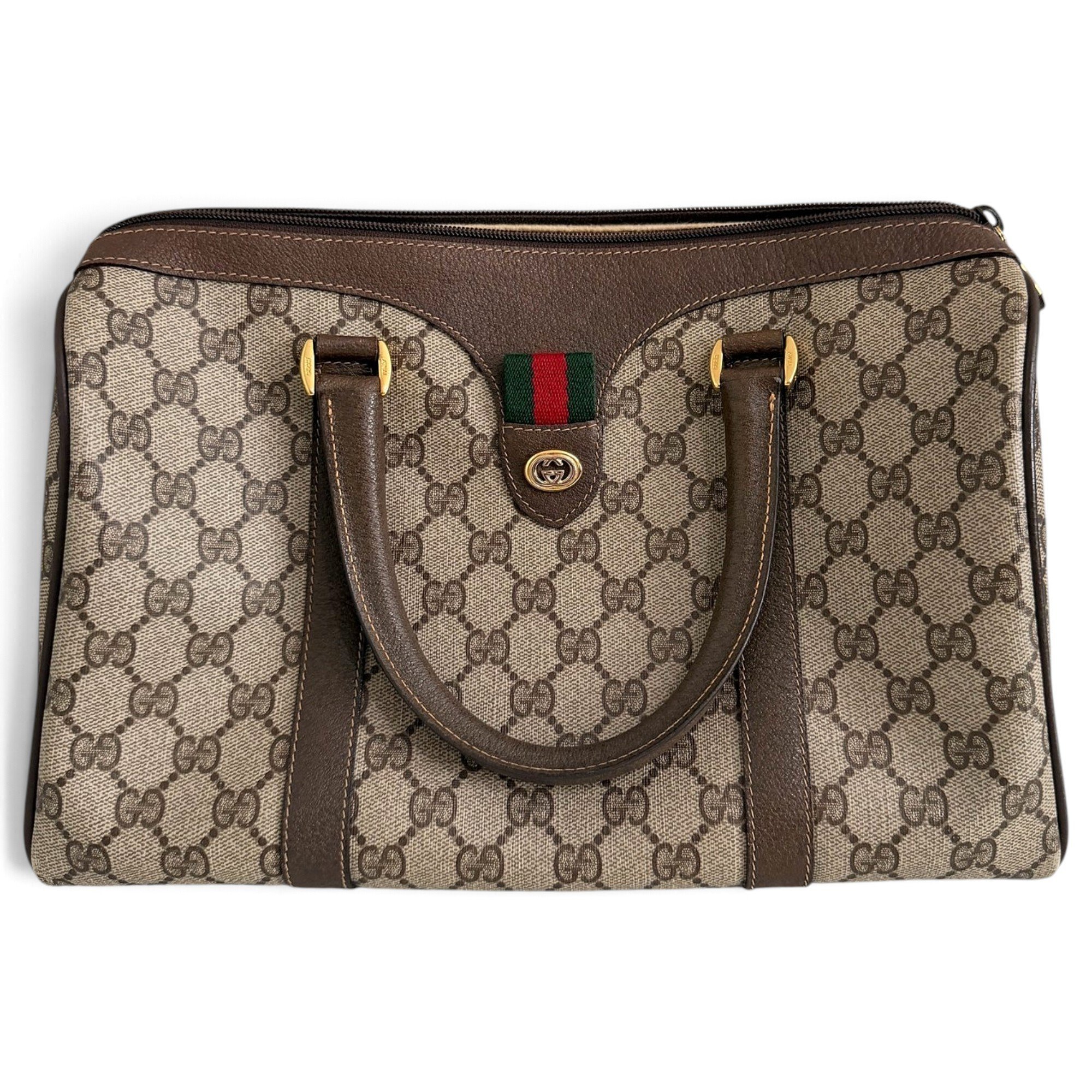 Ophidia Boston leather handbag