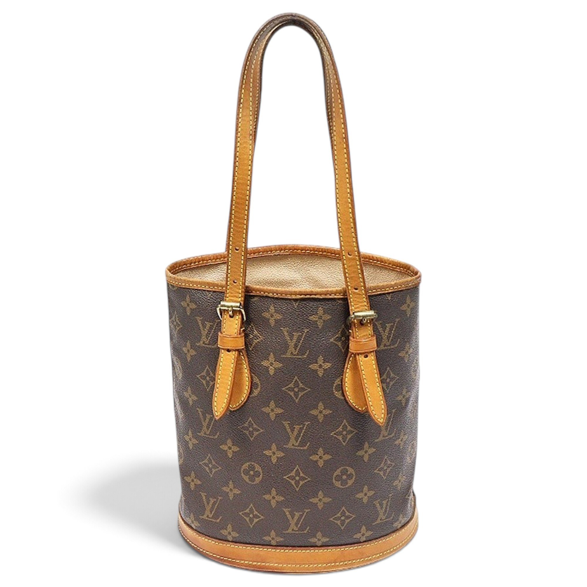 Bucket leather handbag