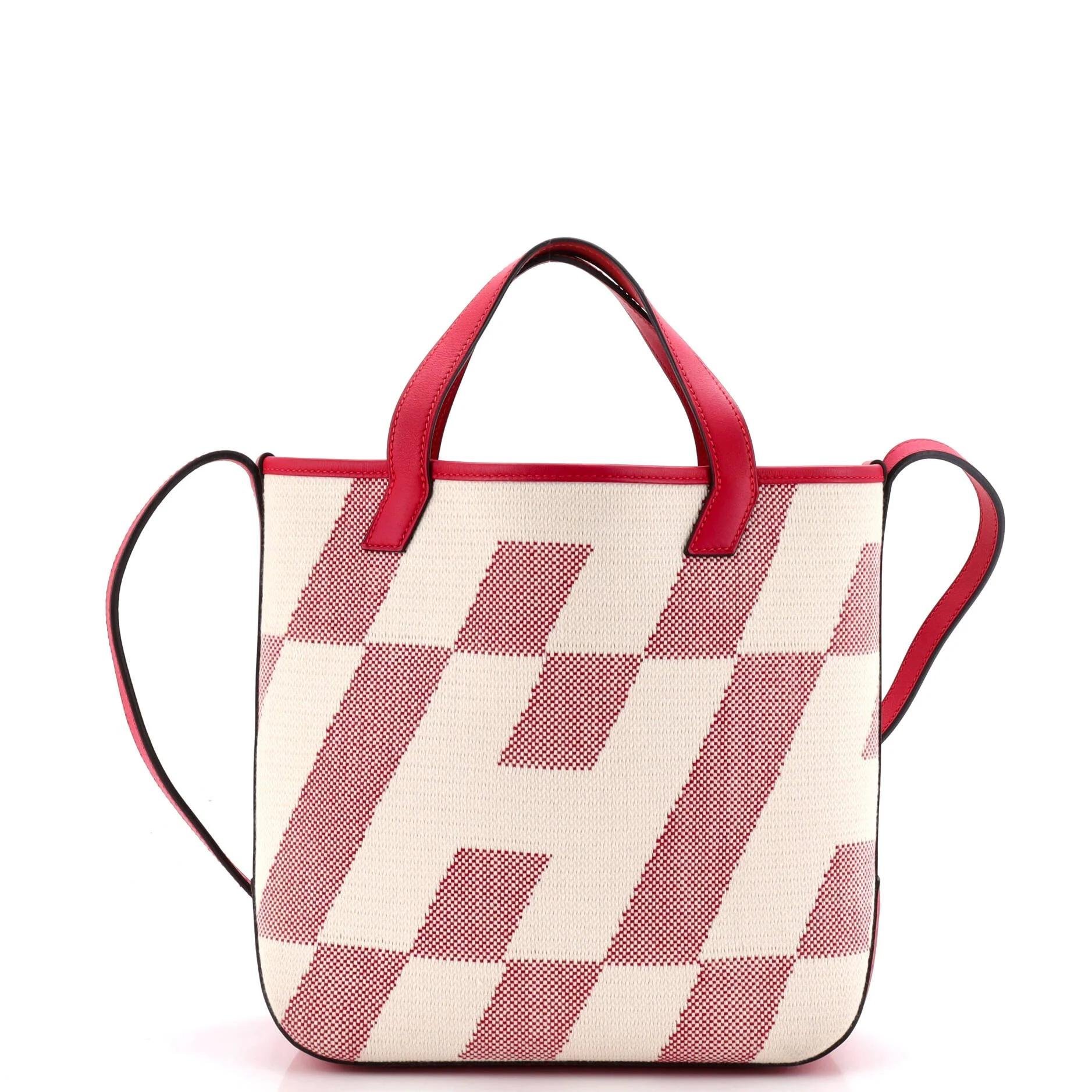 Hermes Cabas H En Biais Handbag Pink 2021