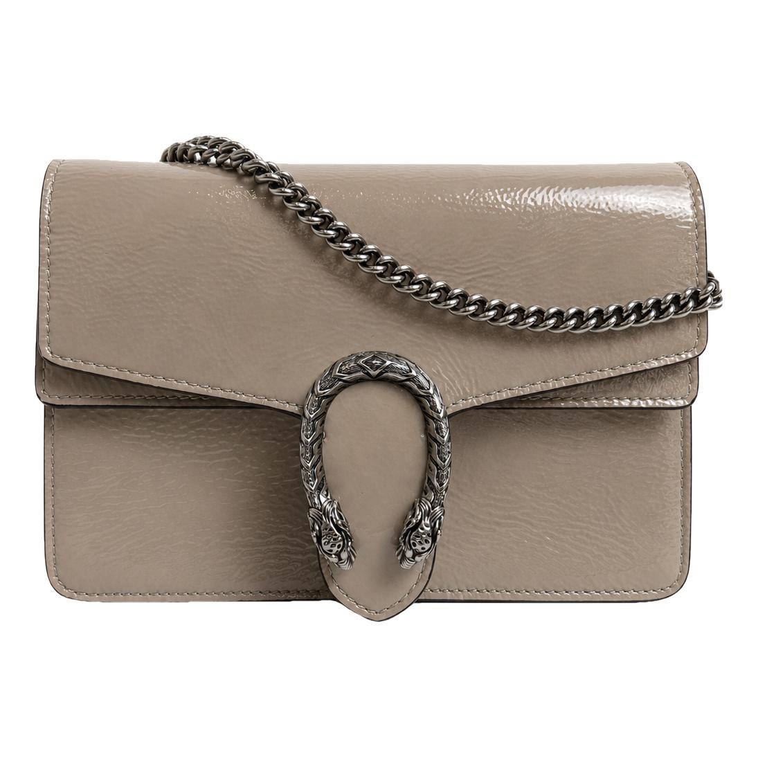 Dionysus Super Mini patent leather crossbody bag