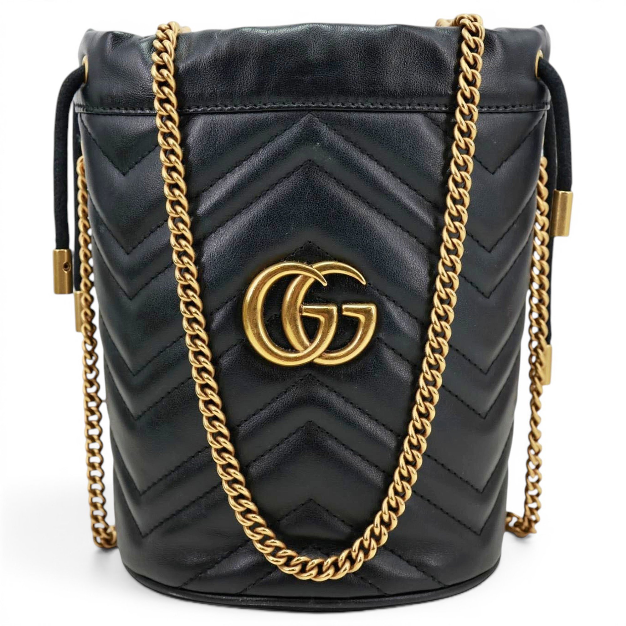 GG Marmont Chain Bucket leather handbag