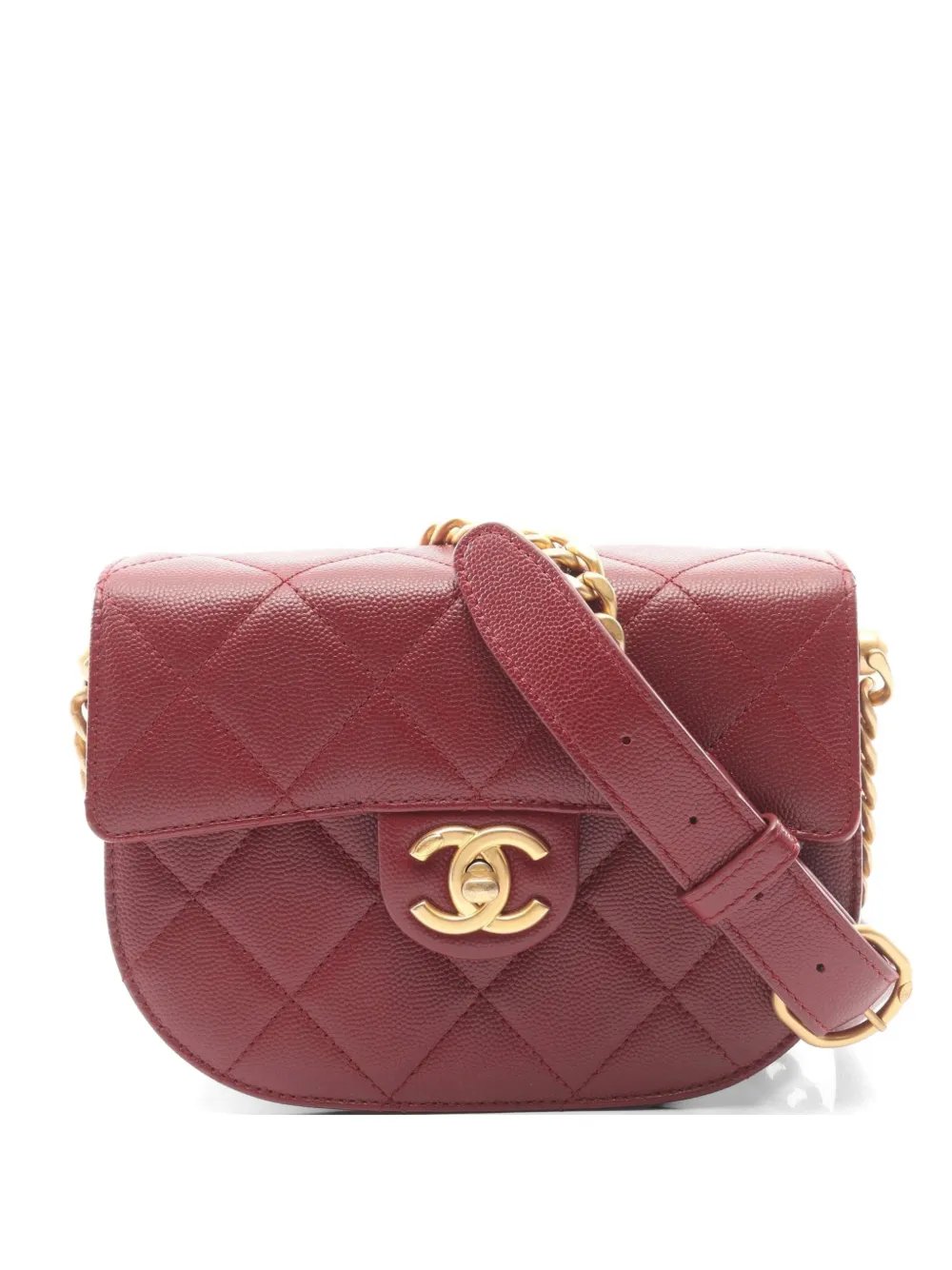2021s Moon-flap Caviar-leather mini bag