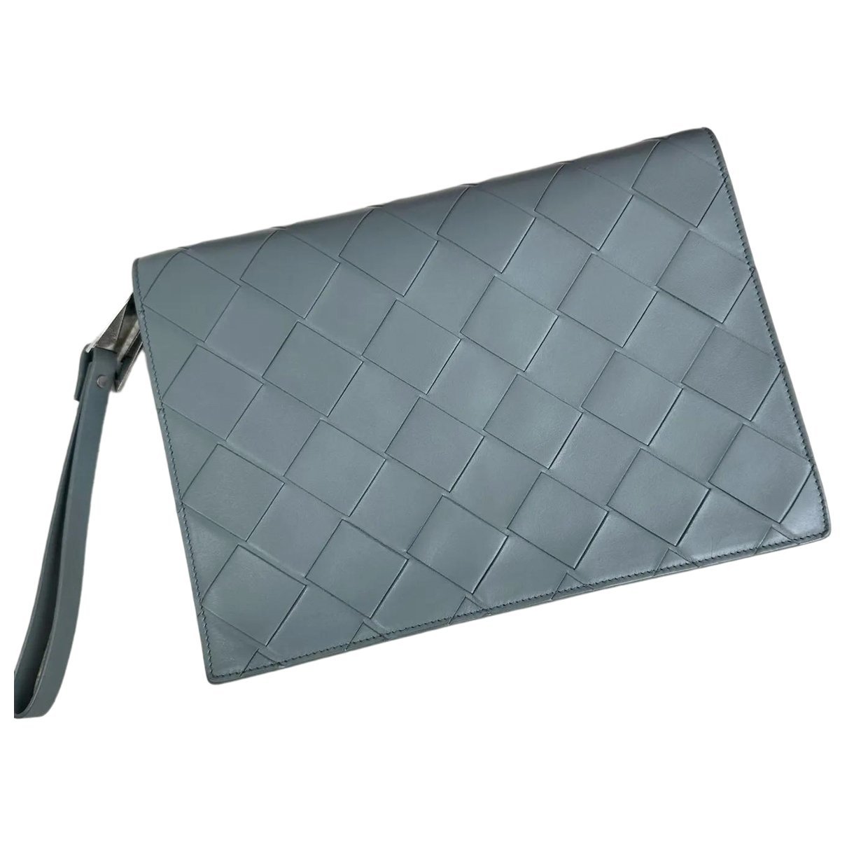 Leather clutch bag