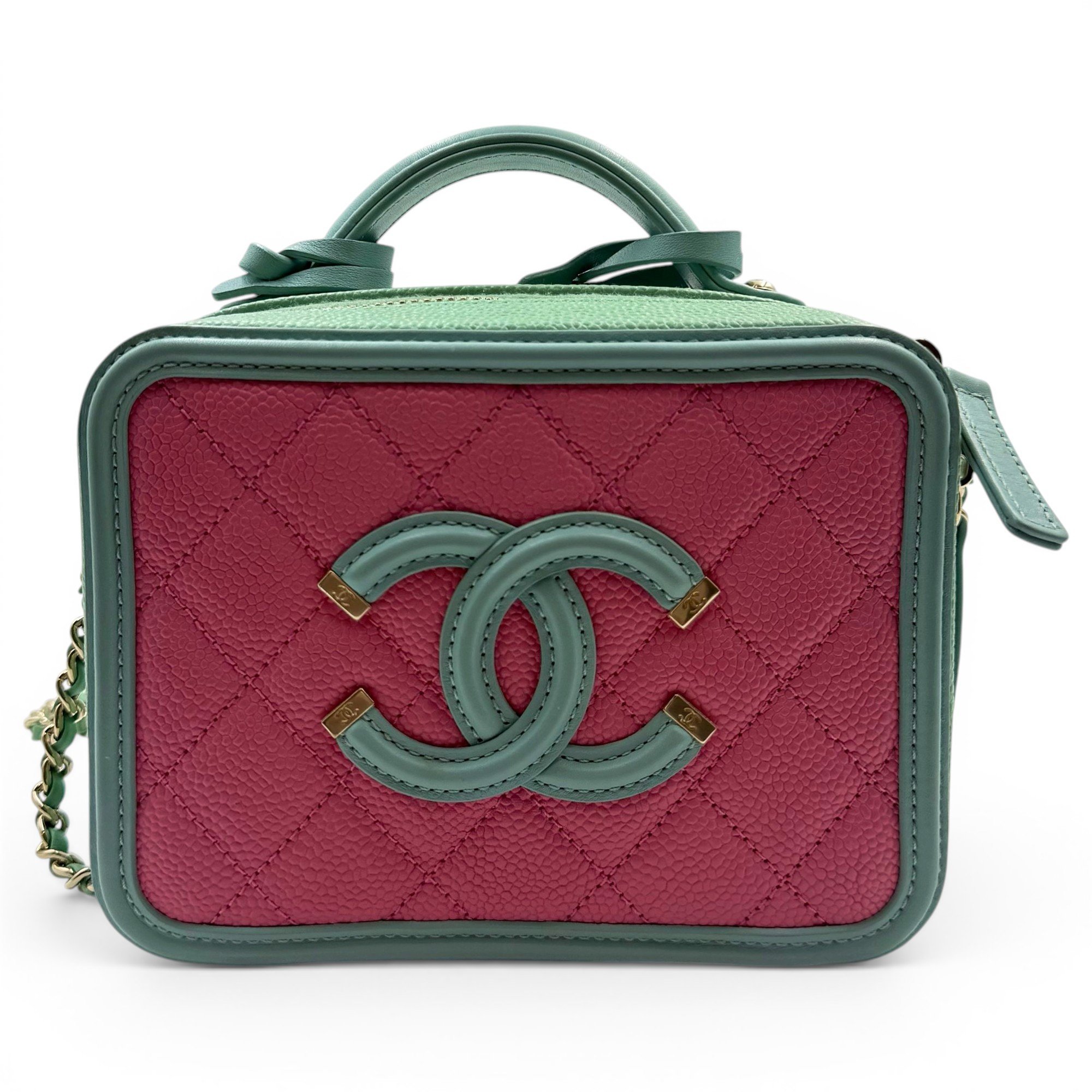 Vanity leather handbag