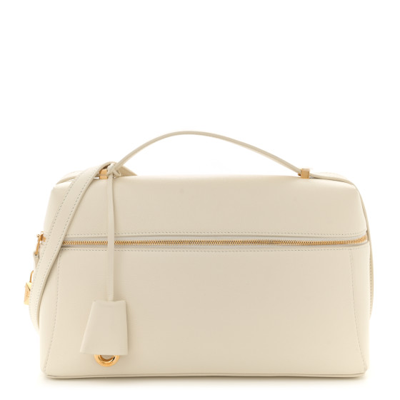 Loro Piana Calfskin Extra Bag L27 Whisper White
