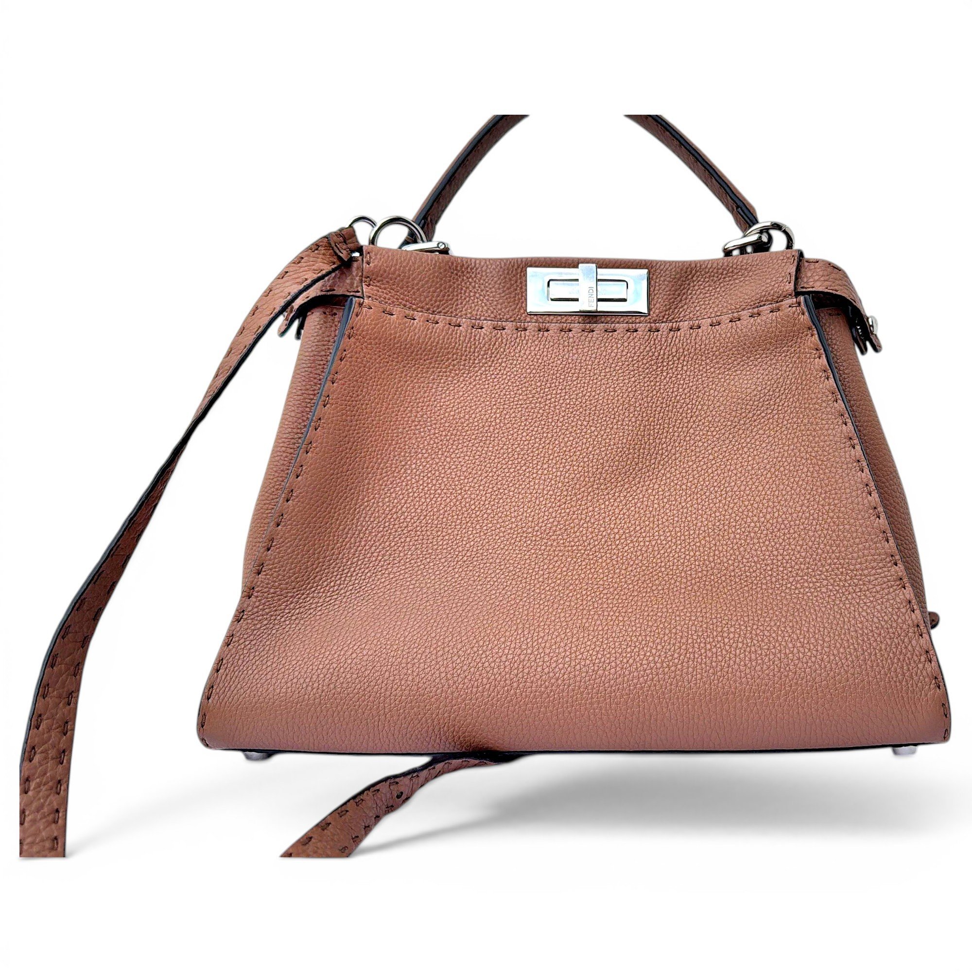 Fendi Peekaboo leather handbag
