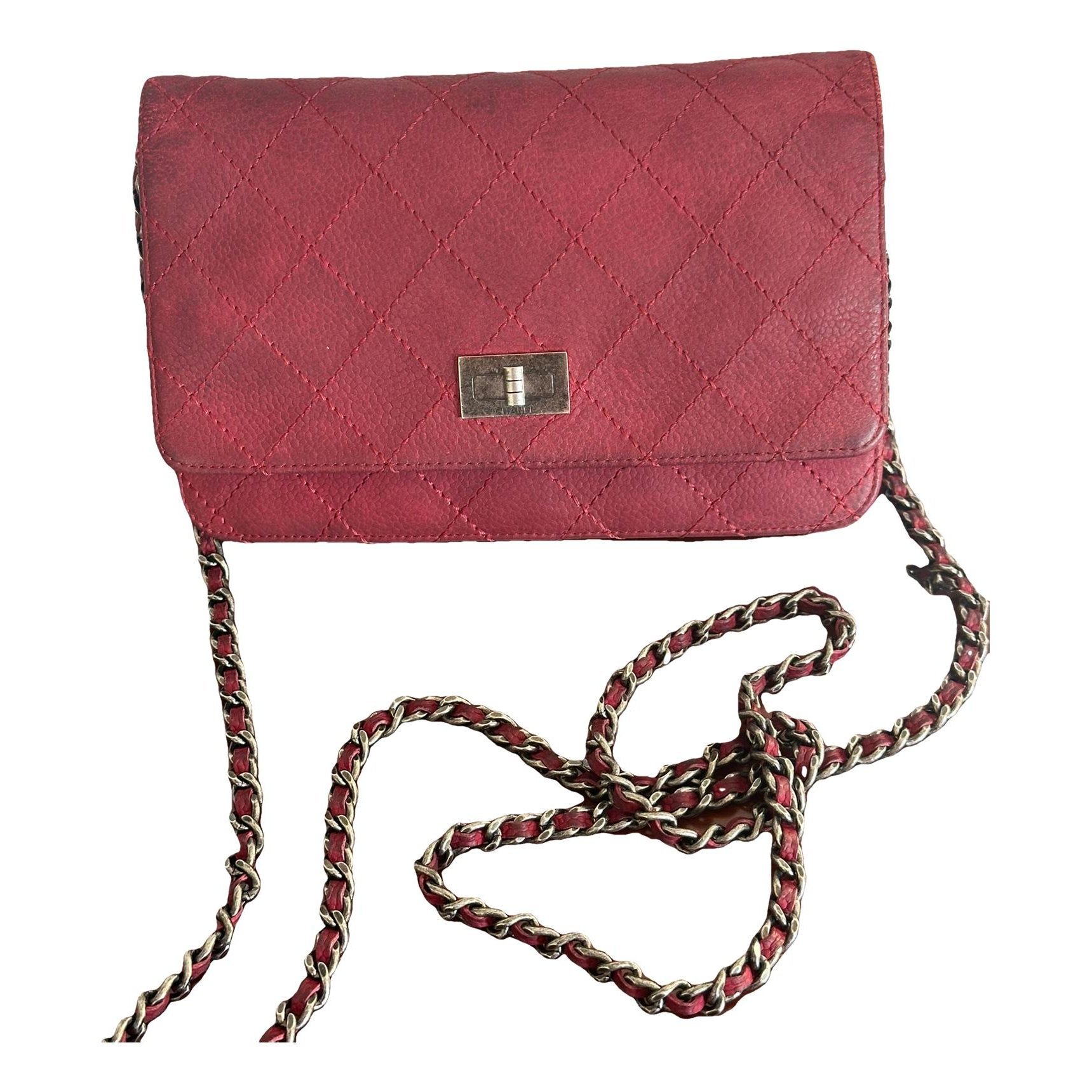 Wallet On Chain 2.55 leather crossbody bag