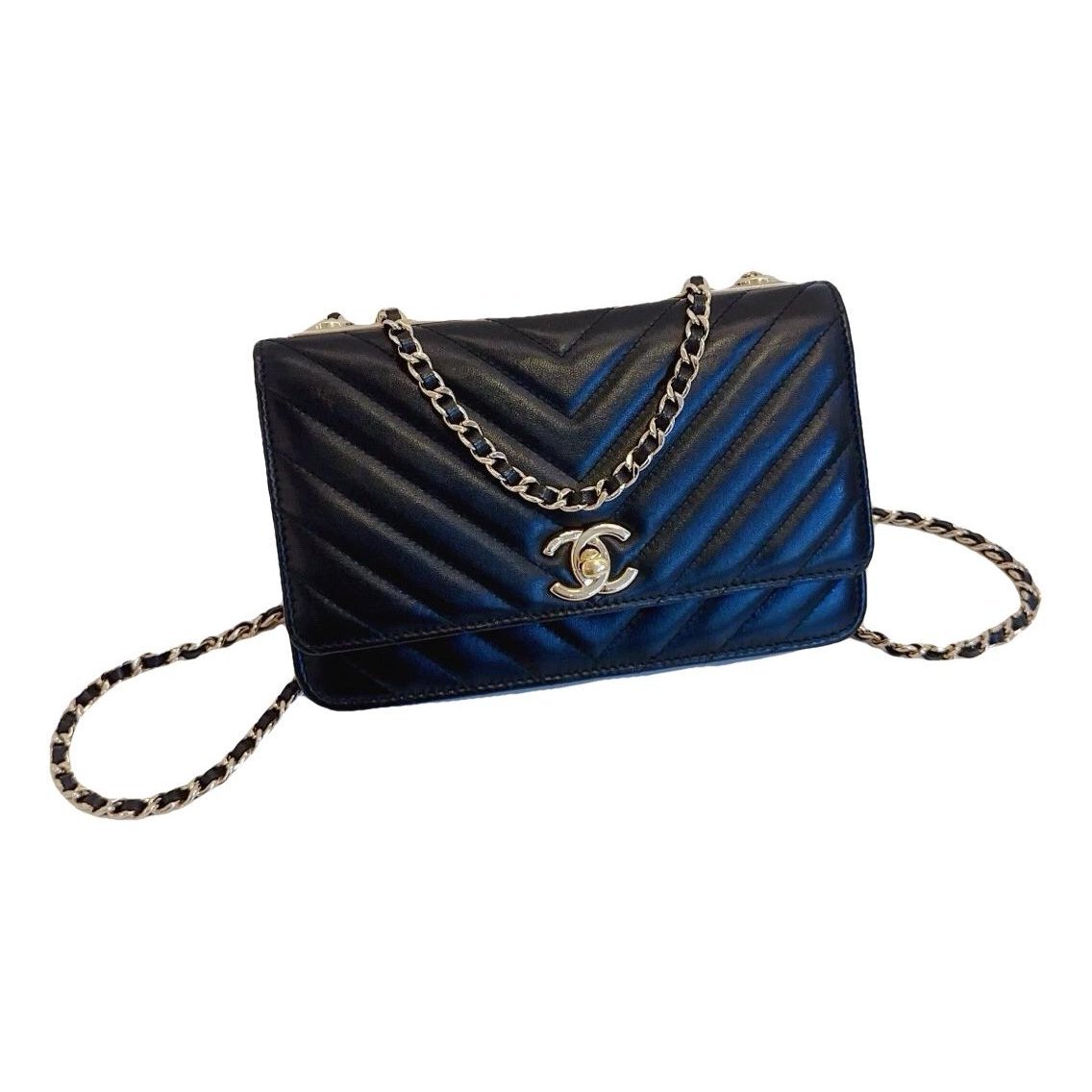 Trendy CC Wallet on Chain leather crossbody bag