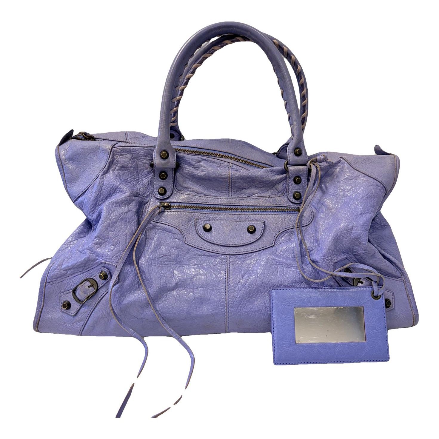 City leather handbag