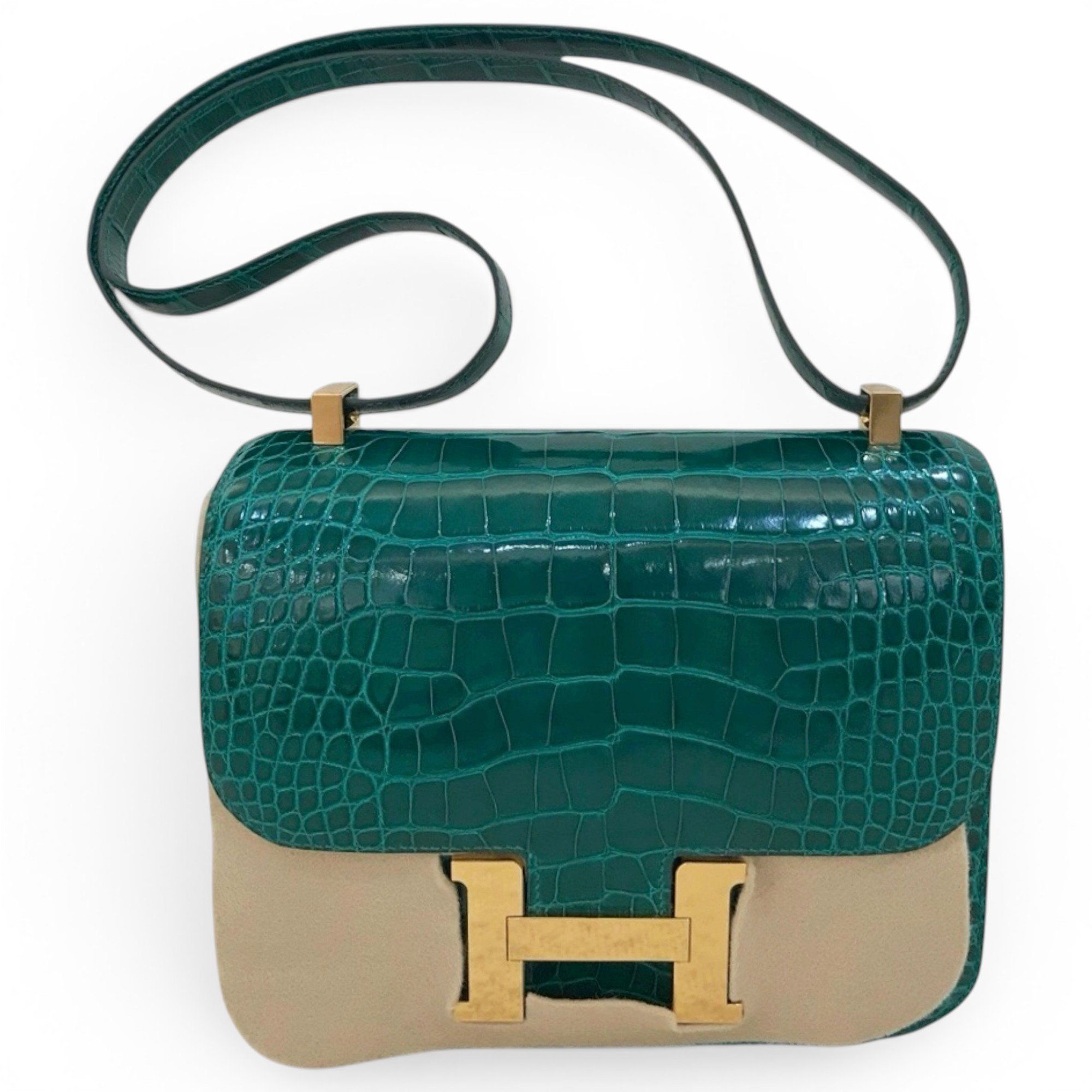 Constance alligator crossbody bag