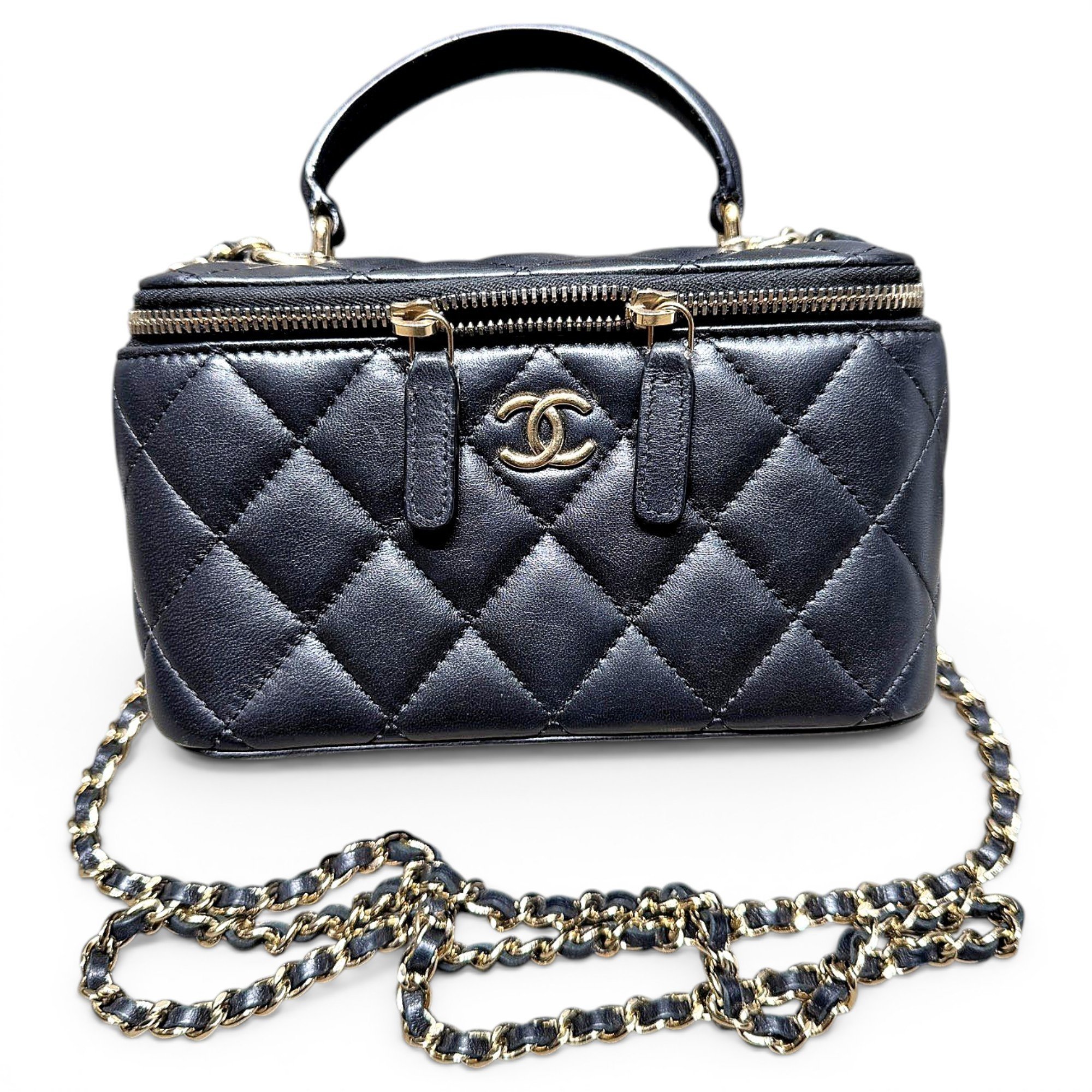 Trendy CC Vanity leather handbag