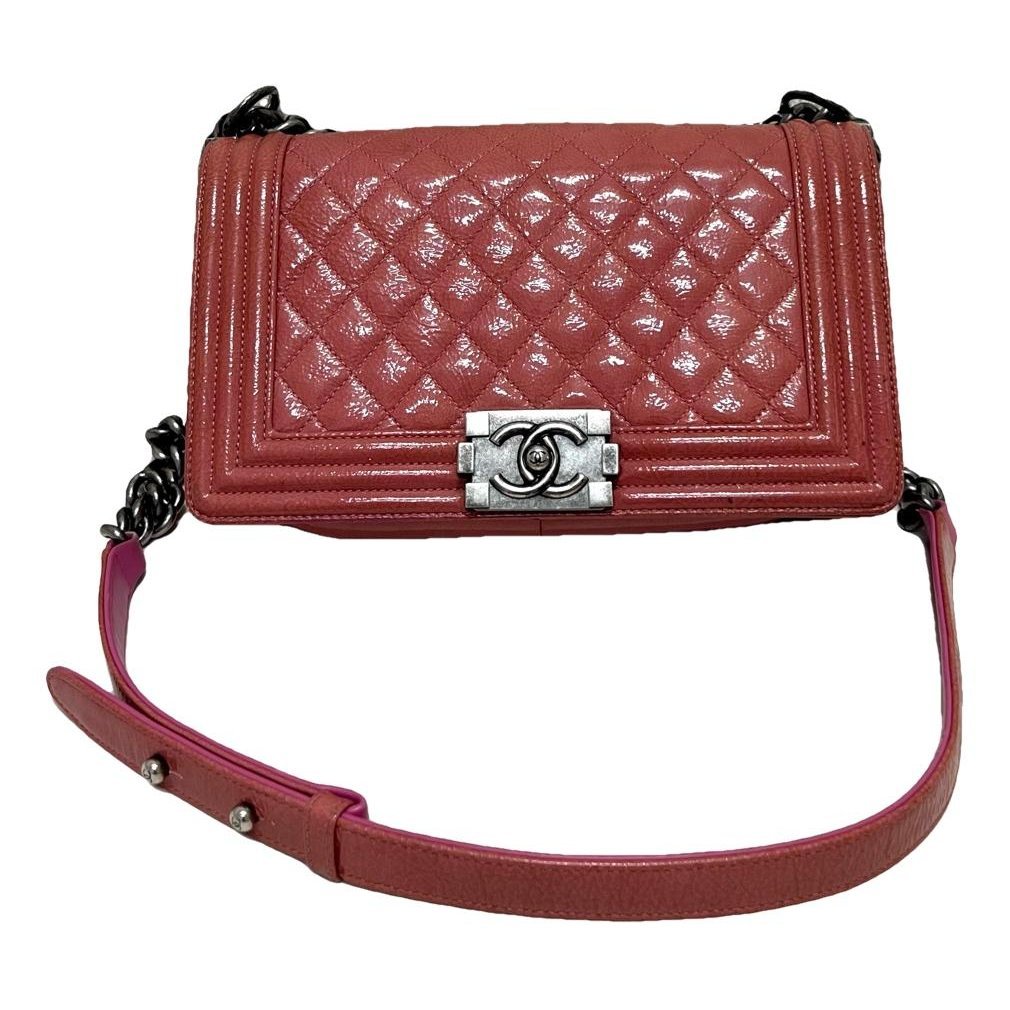 Boy patent leather crossbody bag