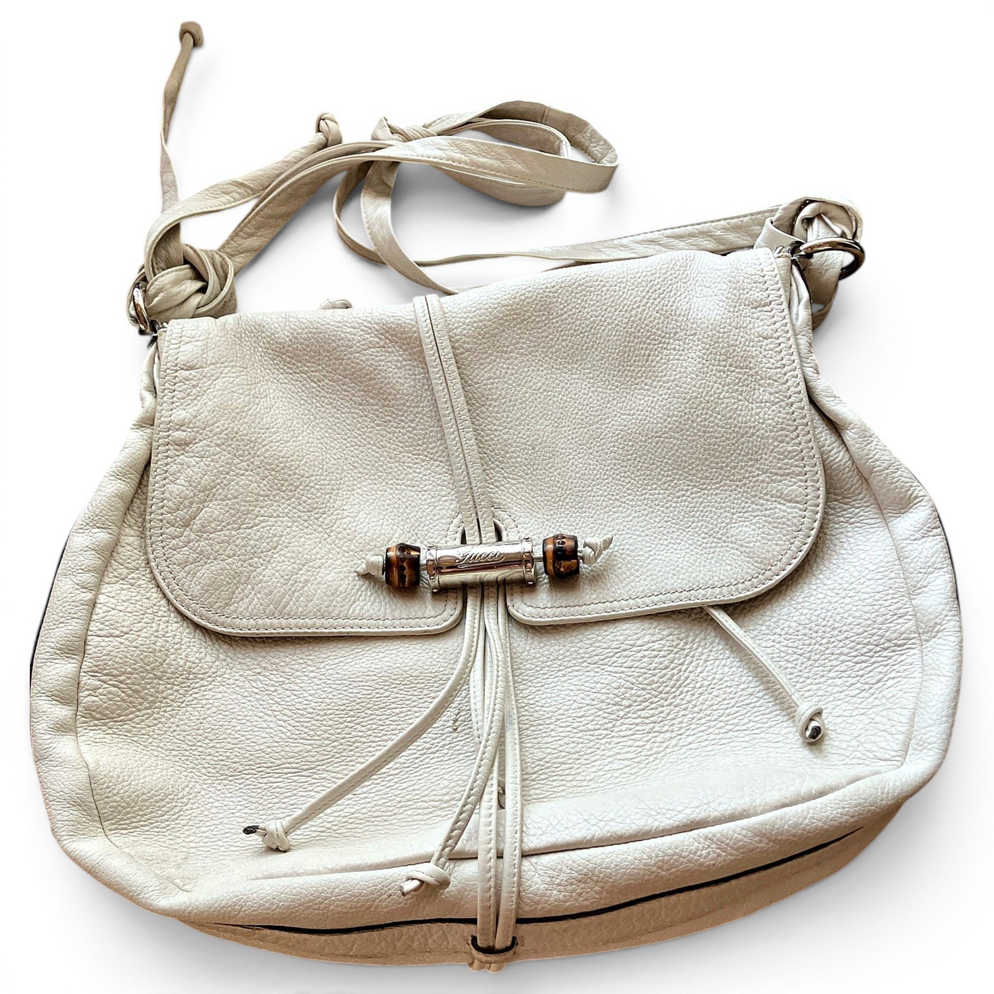 Bamboo leather handbag