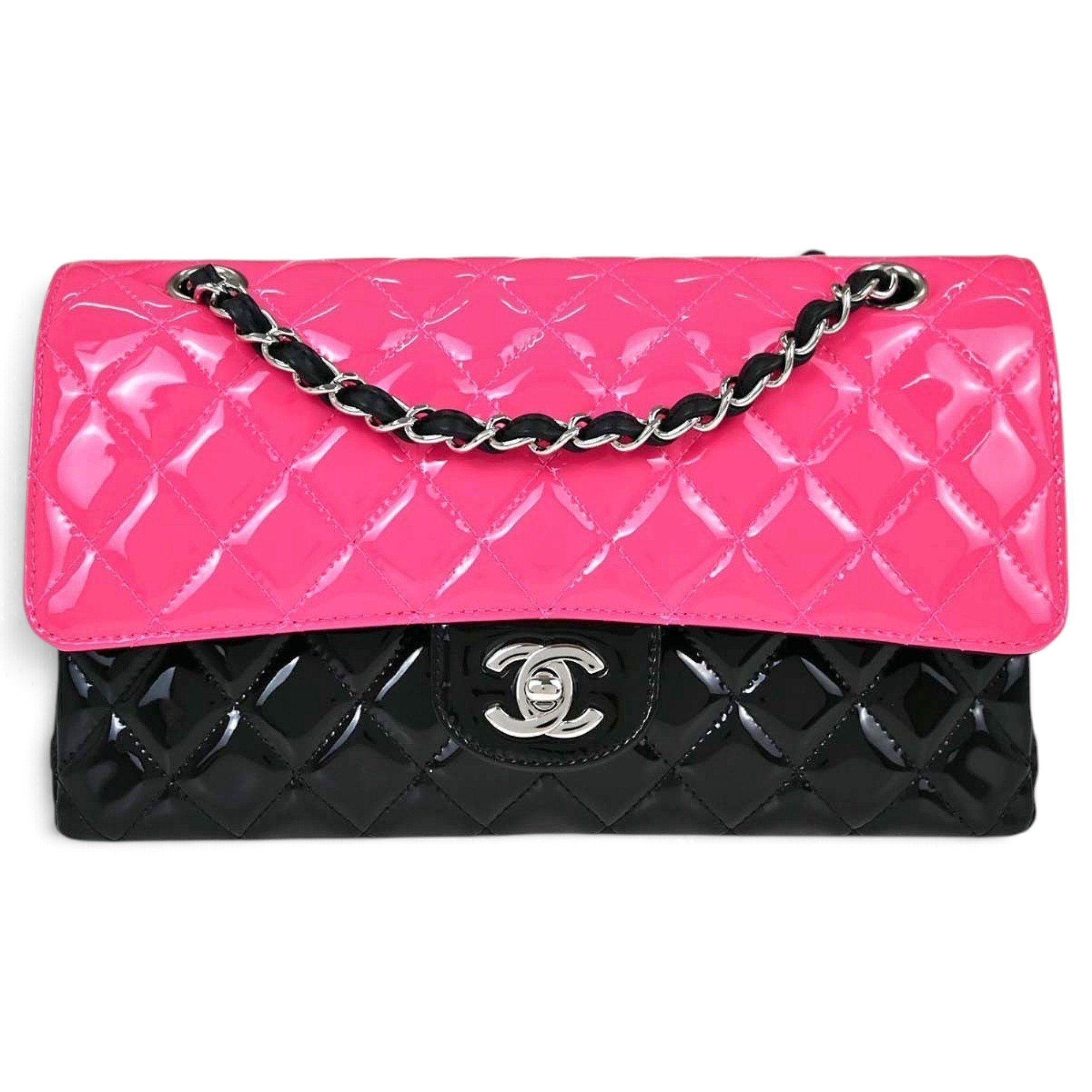 Patent leather handbag