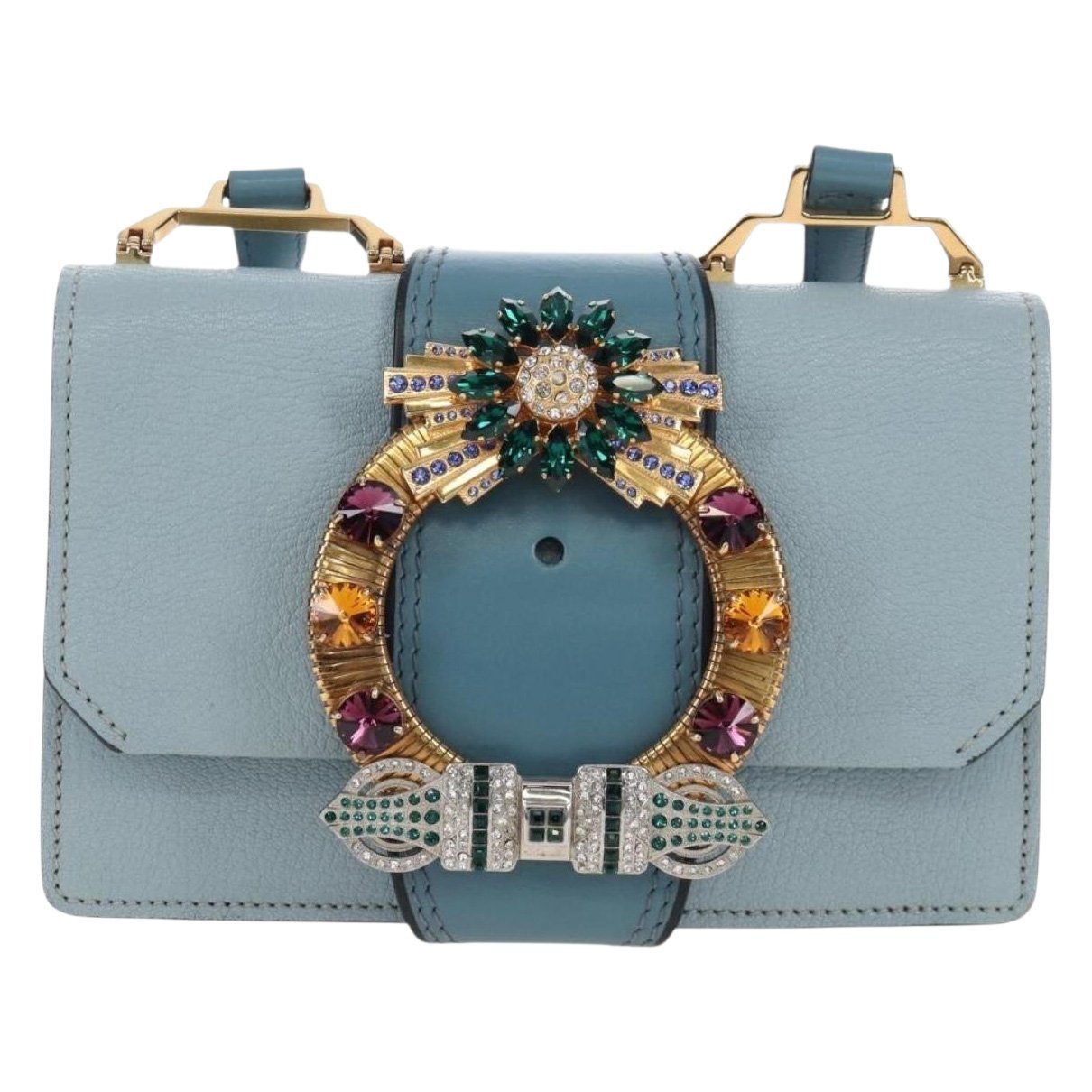 Madras leather handbag
