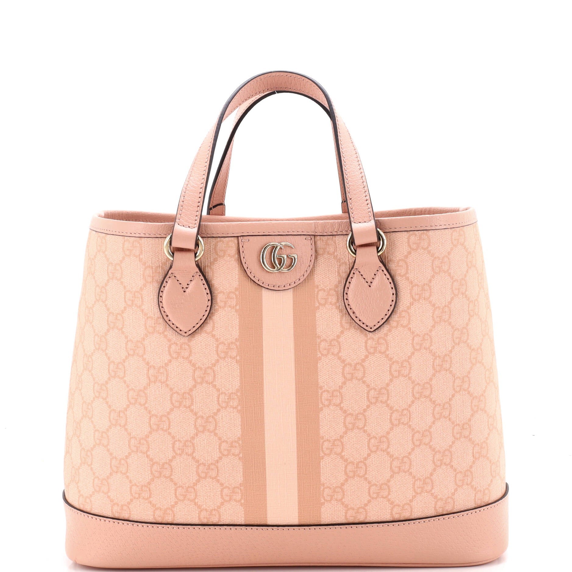 Ophidia Top Handle Tote Coated Canvas with Leather Small