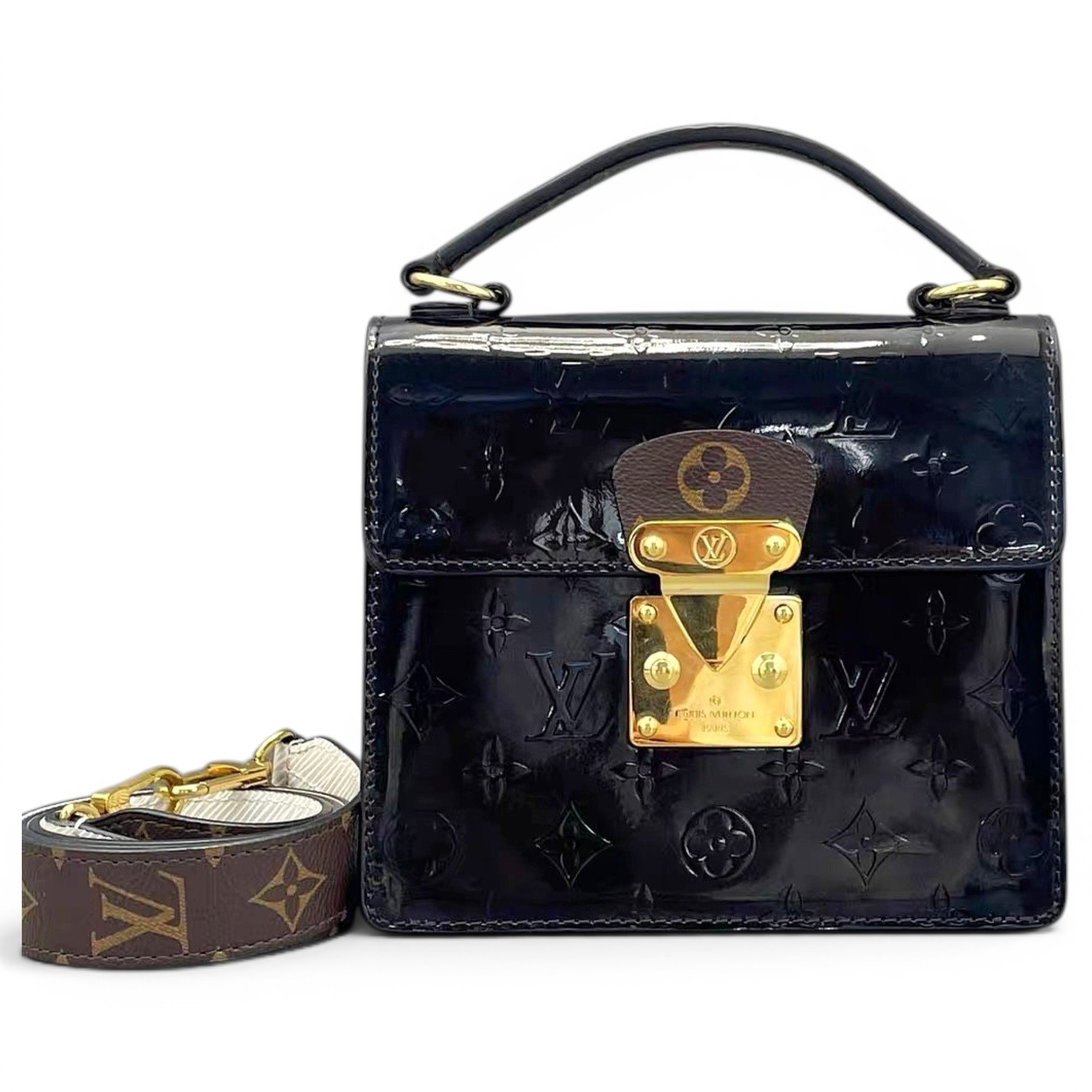 Spring street patent leather handbag